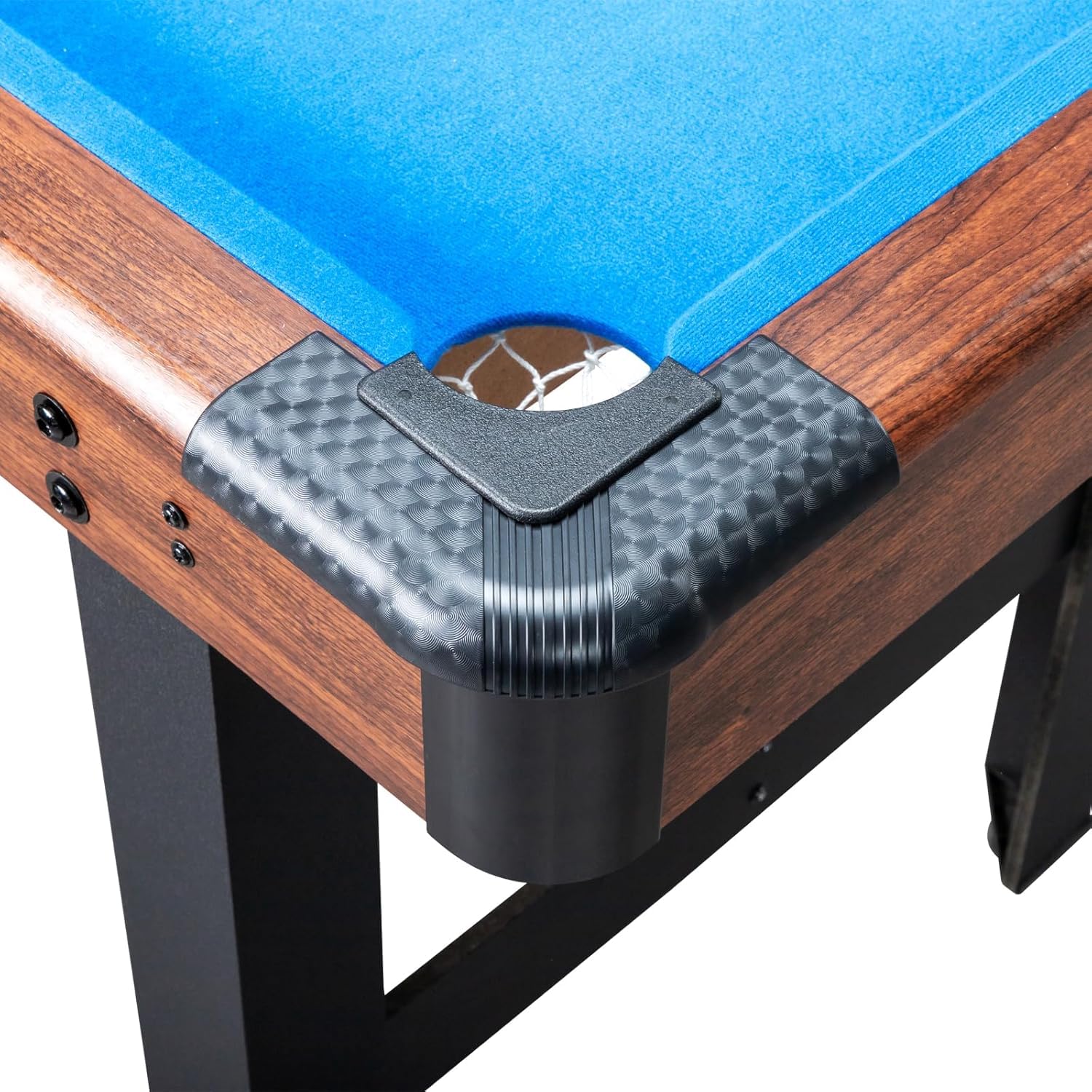 Bonnlo Billardtisch mit Zubehör (2 Queues, 1x Satz Billardkugeln, 1 Kreiden & Dreieck & Bürste), Tischbillard klappbar für Kinder & Erwachsene, 122x61x76 cm, Blau