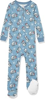 Amazon Essentials Baby Unisex Disney Star Wars Marvel Footed Sleepers, Nightmare Santa Jack, 18 Months
