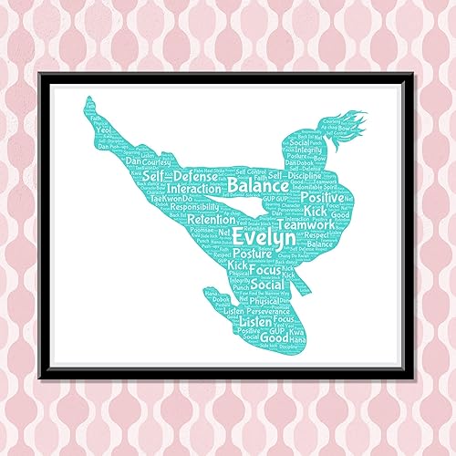 Miniatura 7 de Karate Kung Fu Ju Jiutsu Poster Girls Wall Art, Personalized Martial Arts Print Decor, gifts for her, Birthday Gifts for girls, Word Art Typography