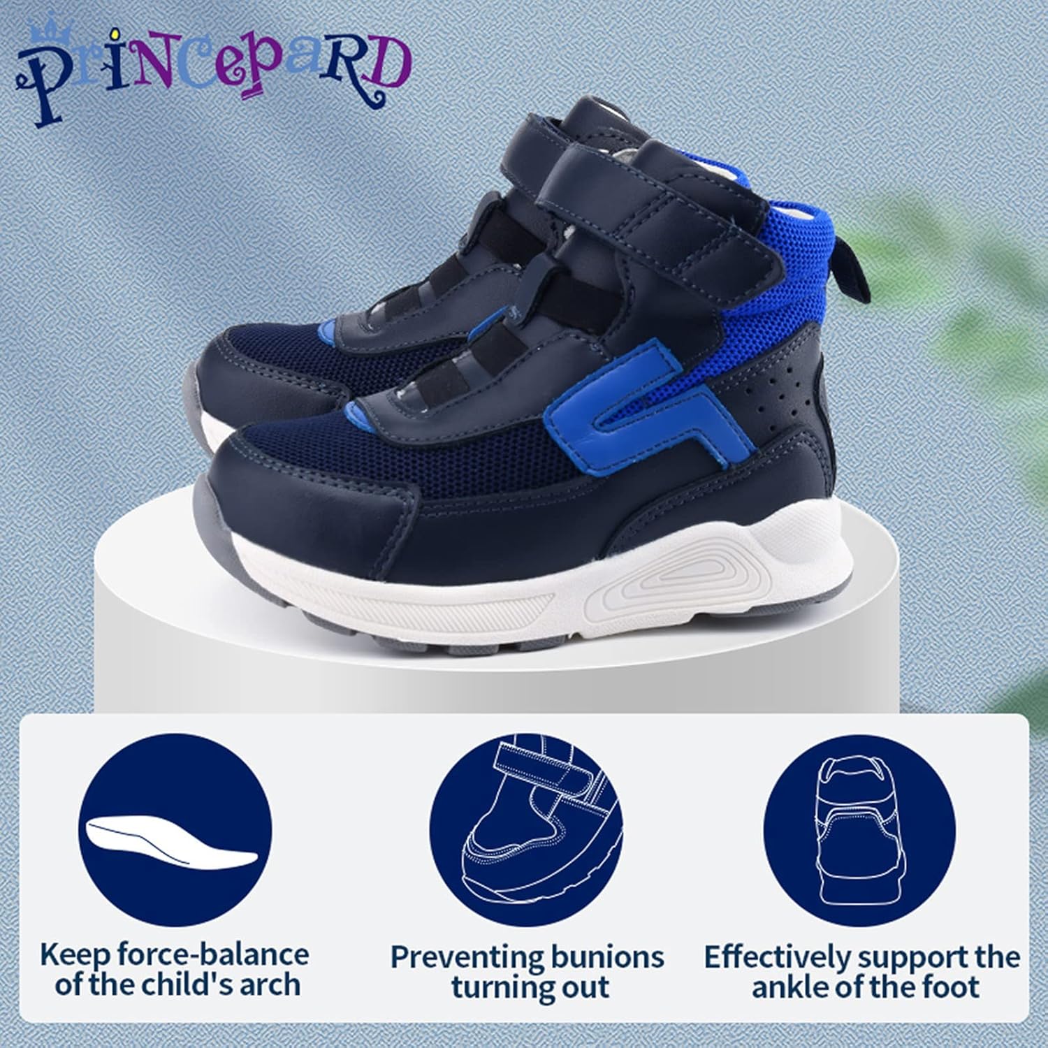 Orthopedic Shoes for Kids,High Top Corrective Sneakers with Arch & Ankle Support for Girls and Boys' Flat Foot,Anti-Slip Soles - Image 5