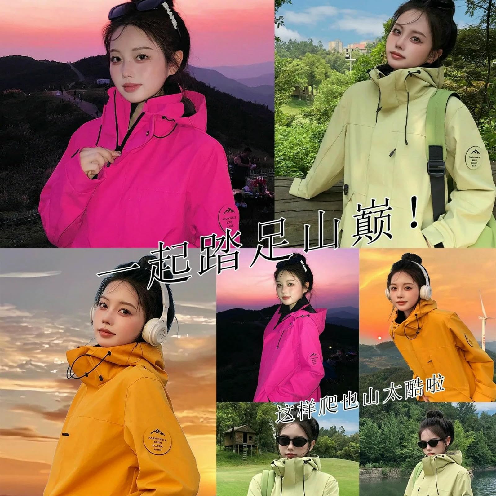 Regenponcho Leichte wasserdichte 3-in-1-jacke Für Damen, Mit Kapuze, Verstaubare Windjacke Wandern, Camping, Radfahren, Festival -lila-4xl