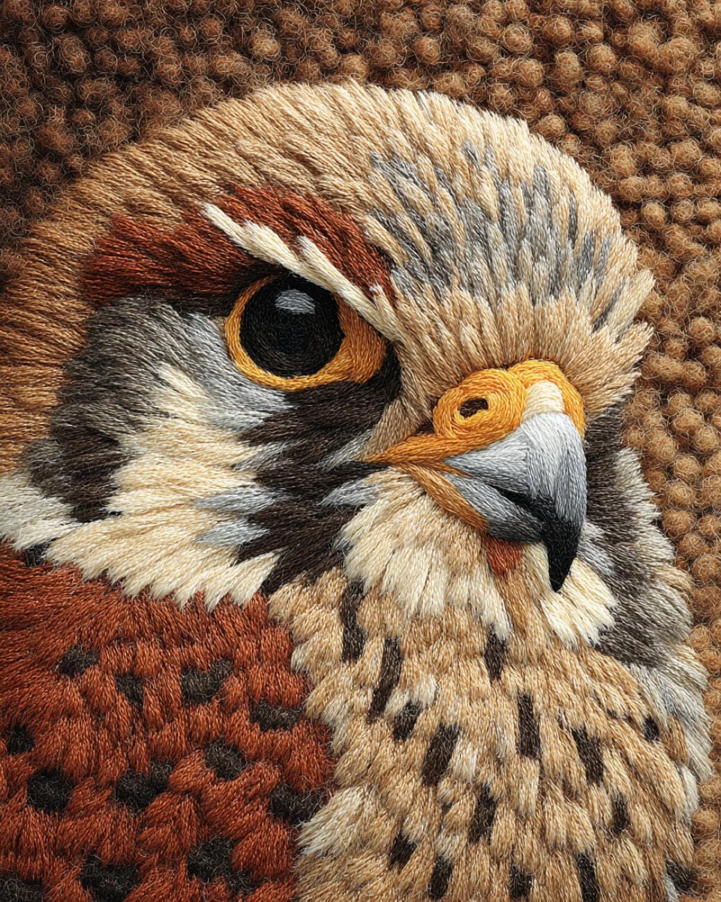 AMBATTERY Carpet Latch Hook Kit Eagle Portrait 85x115cm