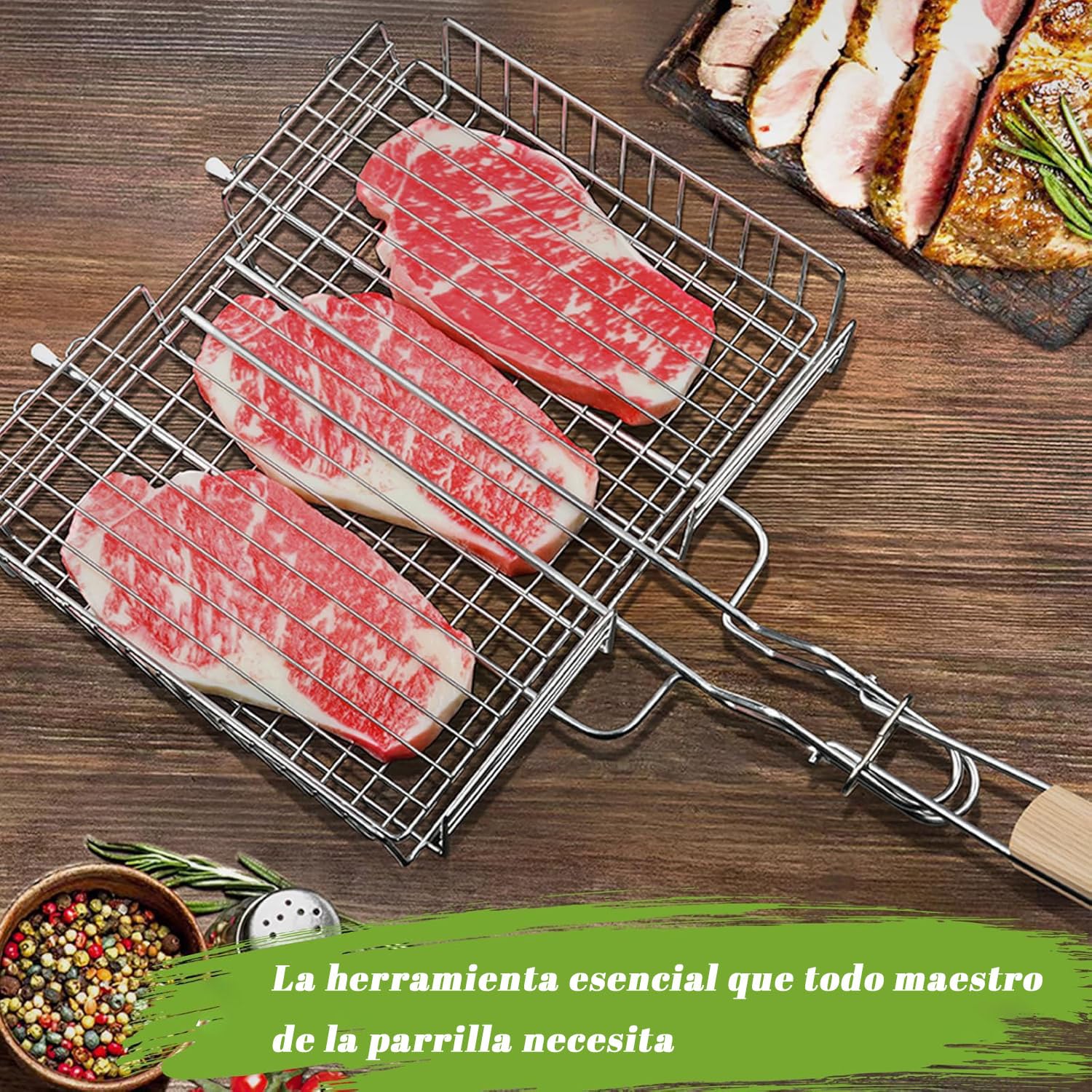 Parrilla Barbacoa Grande Doble 37x28x6 cm Diseño Profundo Espacioso Resistente al Calor y Fácil de Limpiar Ideal para Asar Verduras y Carne