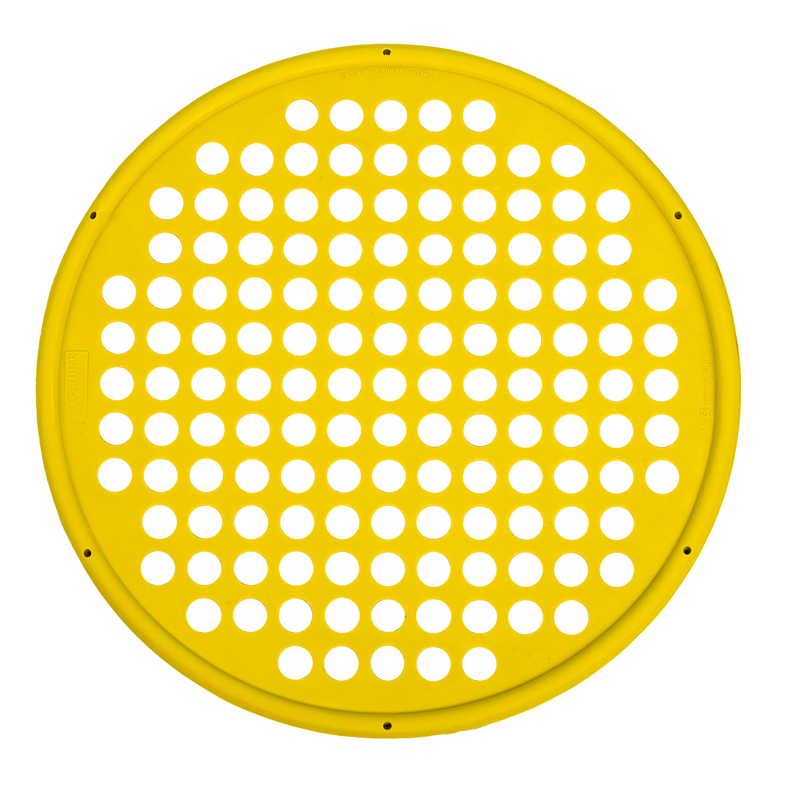 CanDo Hand Exercise Webs for Physical Therapy, Grip Strengthening, and Hand, Finger, Wrist Resistance Workouts, Portable Size, Latex Free, 14" Diameter, Yellow: X-Light