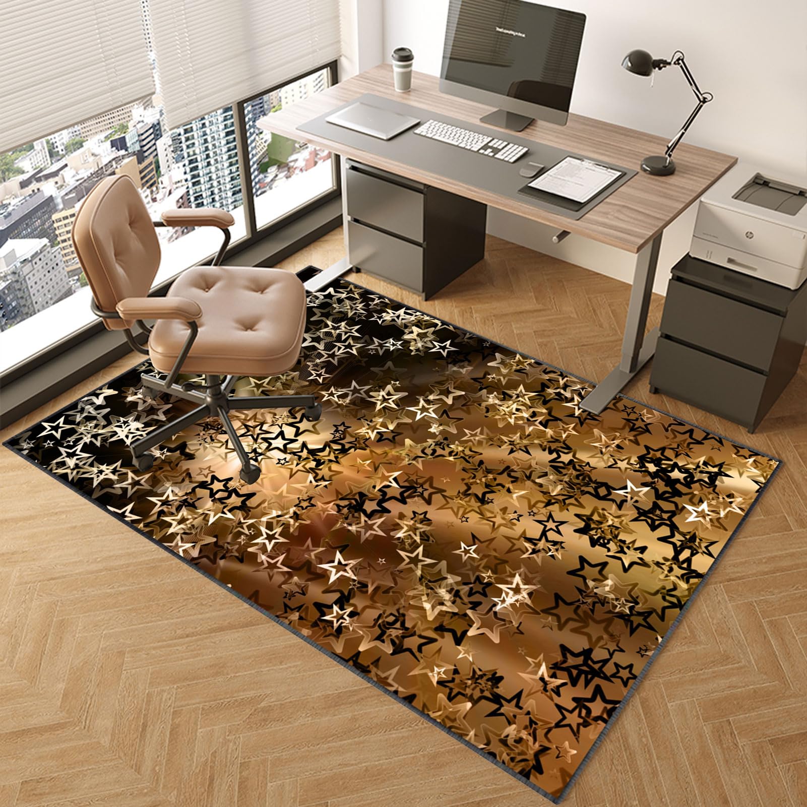 TOYOCC Office Chair Mat Heavy Duty Desk Chair Mats for Carpeted and Hardwood Floor 100 x 140 cm Carpet Protector Floor Mat Computer Gaming Chair Mat for Home and Office Rolling Chair Non Slip
