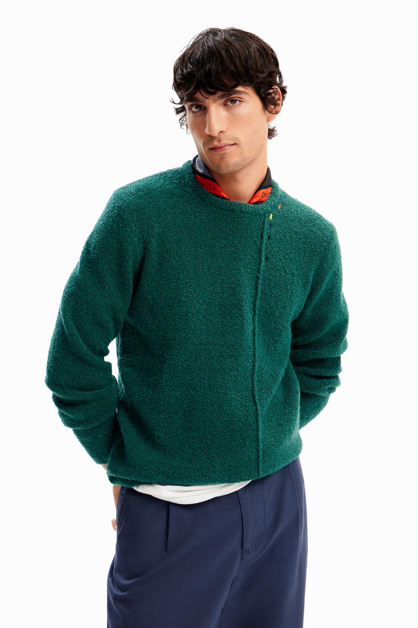 Desigual Men's JERS_Lorenzo Sweater, Green, M