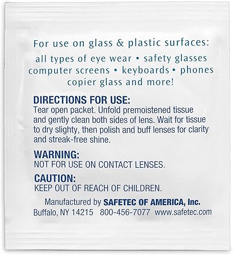 Miniatura 8 de Safetec Cleaner Wipes 100CT Caja de lente 10cajascaso