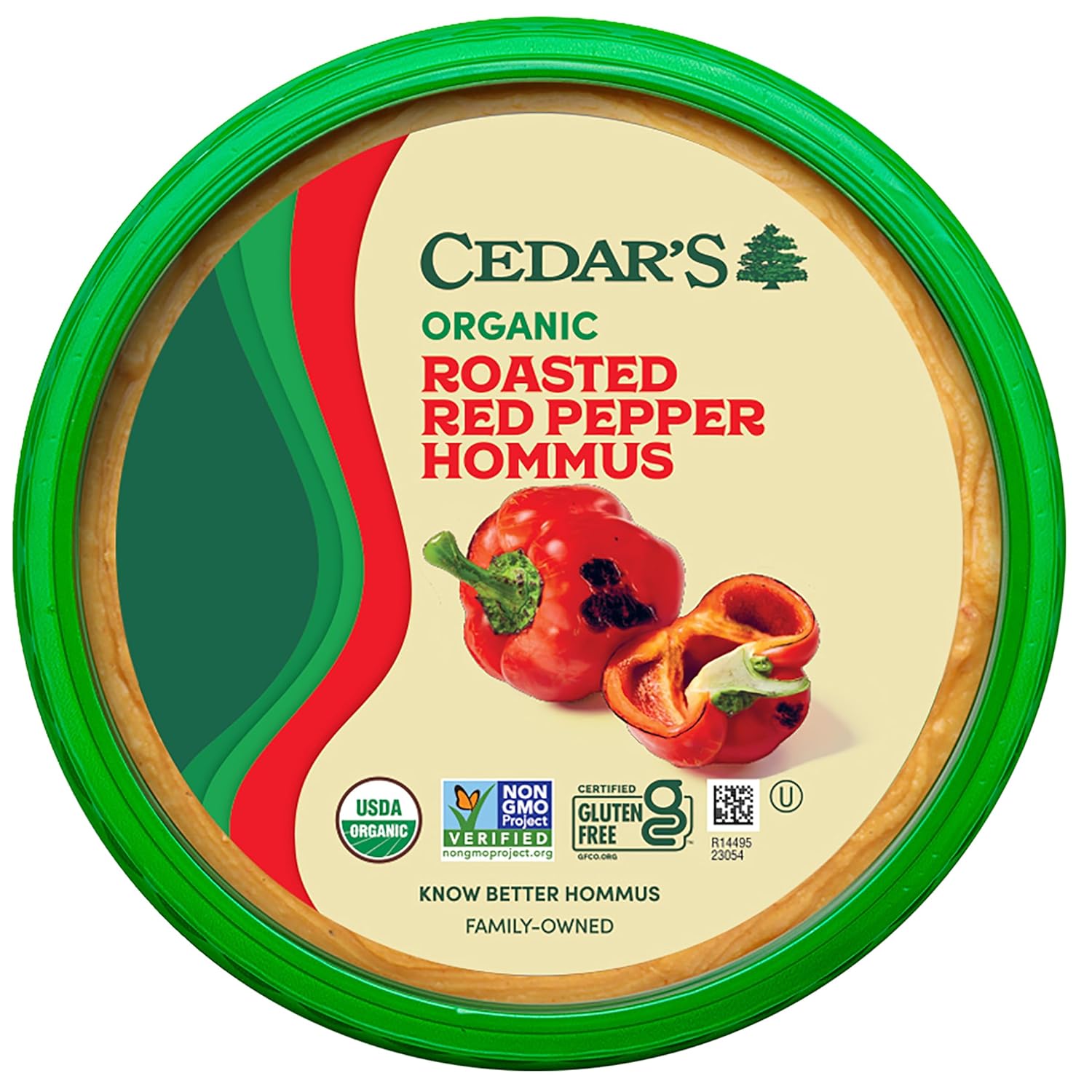 Cedar's Organic Roasted Red Pepper Hommus, 8 Oz Grocery