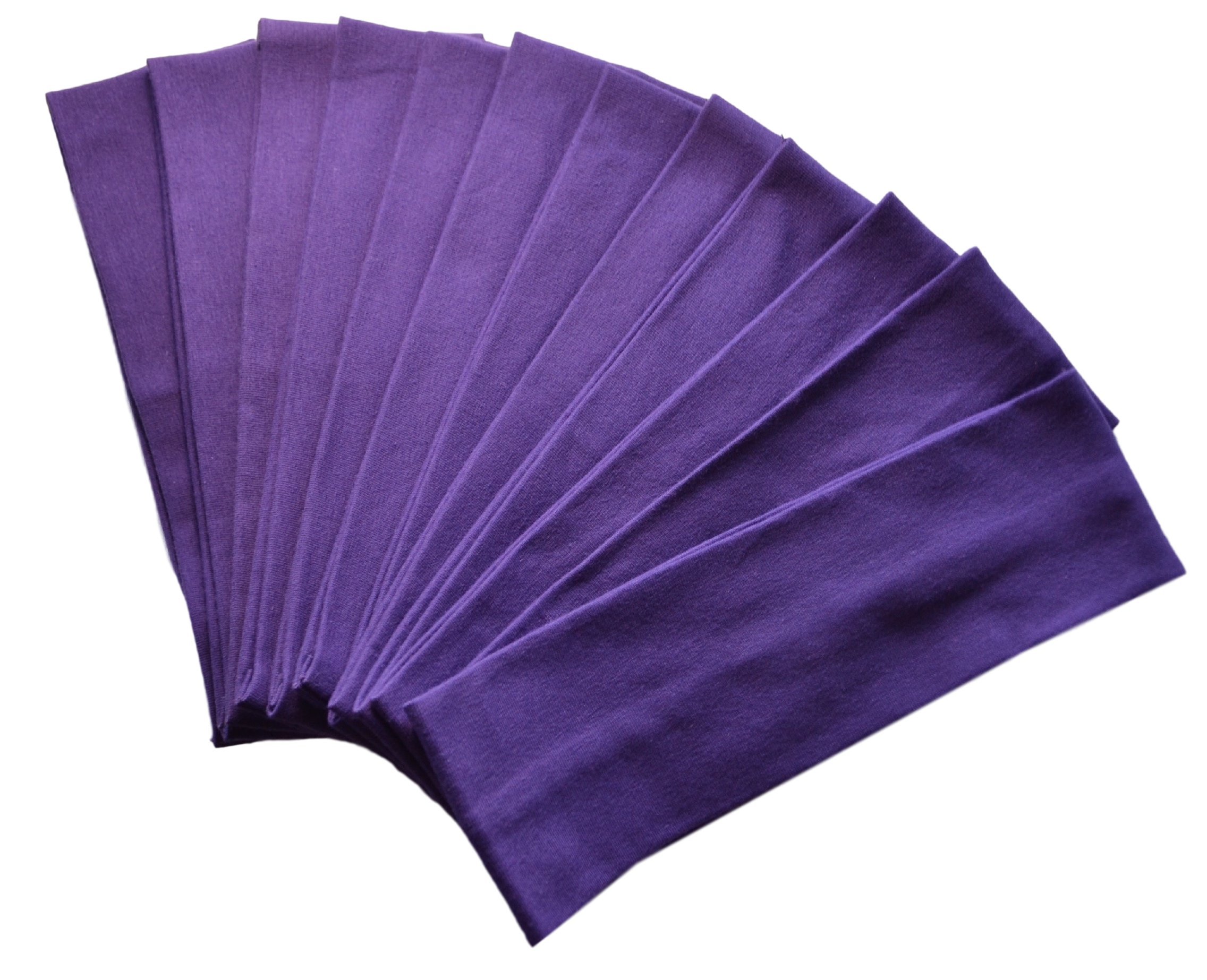 1 Dozen 2.5" Cotton Soft & Stretchy Headbands Purple AD-image-31