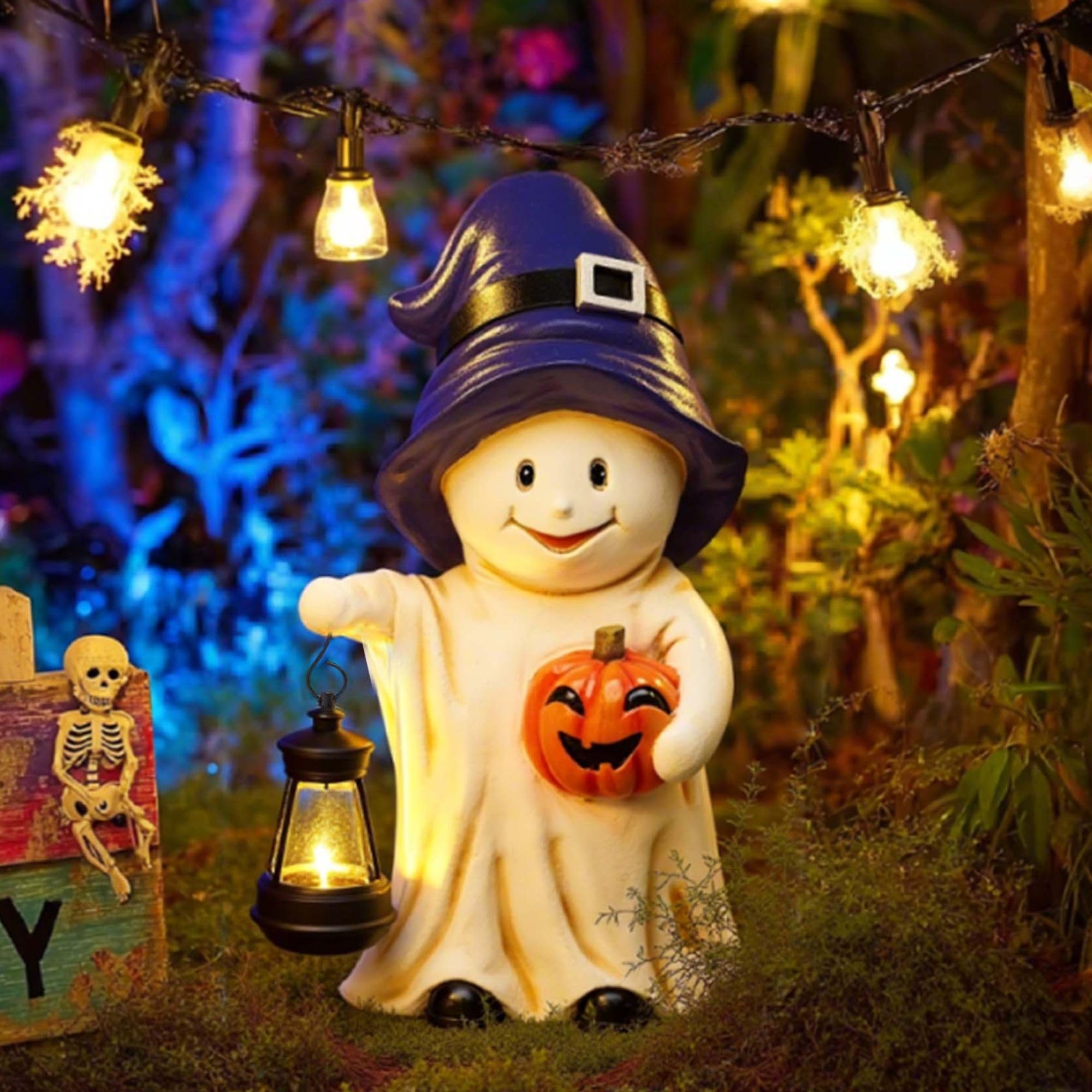 TERESA'S COLLECTIONS Light Up Halloween Ghost Table Decorations