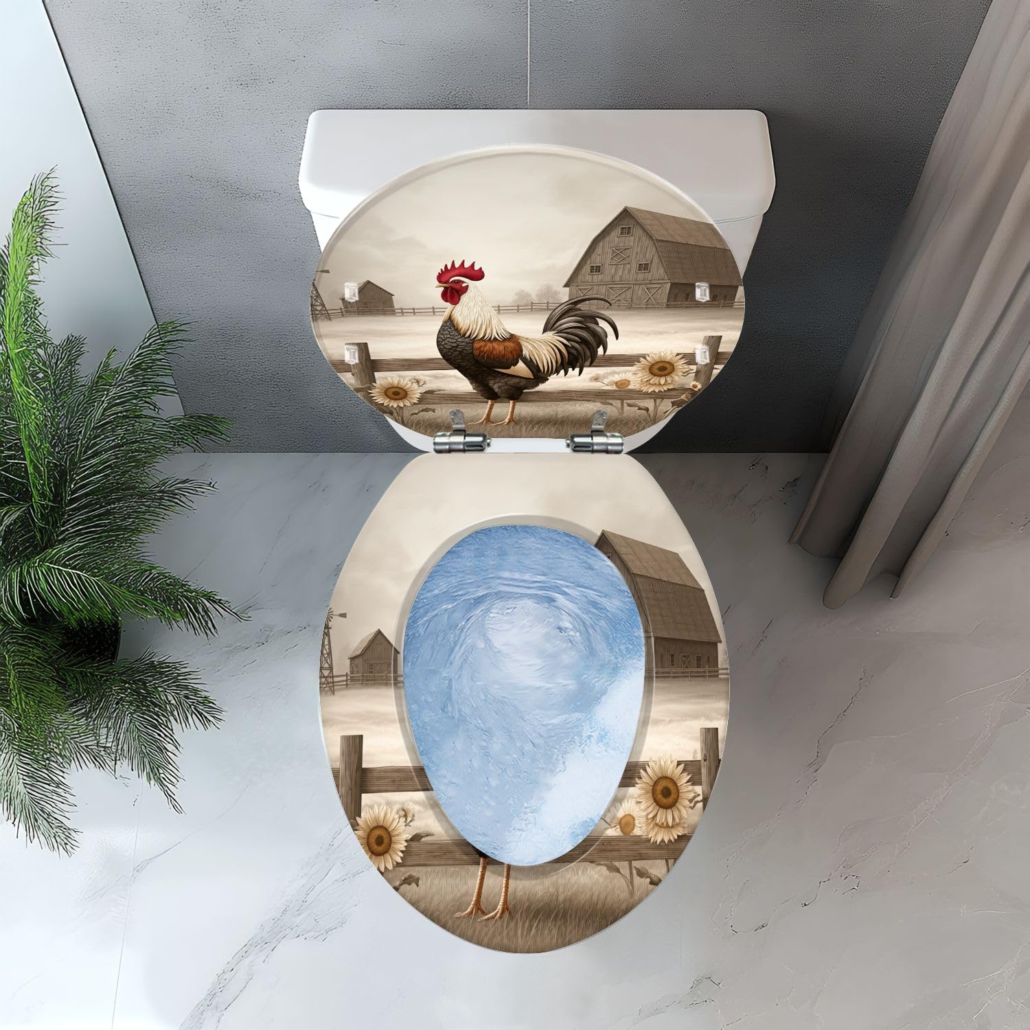 Asiento de inodoro alargado para baño