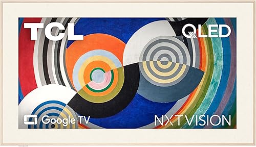 TCL Serie NXTVISION de 55 Pulgadas, Televisor de Arte de Marco de Imagen QLED 4K HDR Smart Google TV | 55A300W, Modelo 2024 | Audio Dolby Atmos de