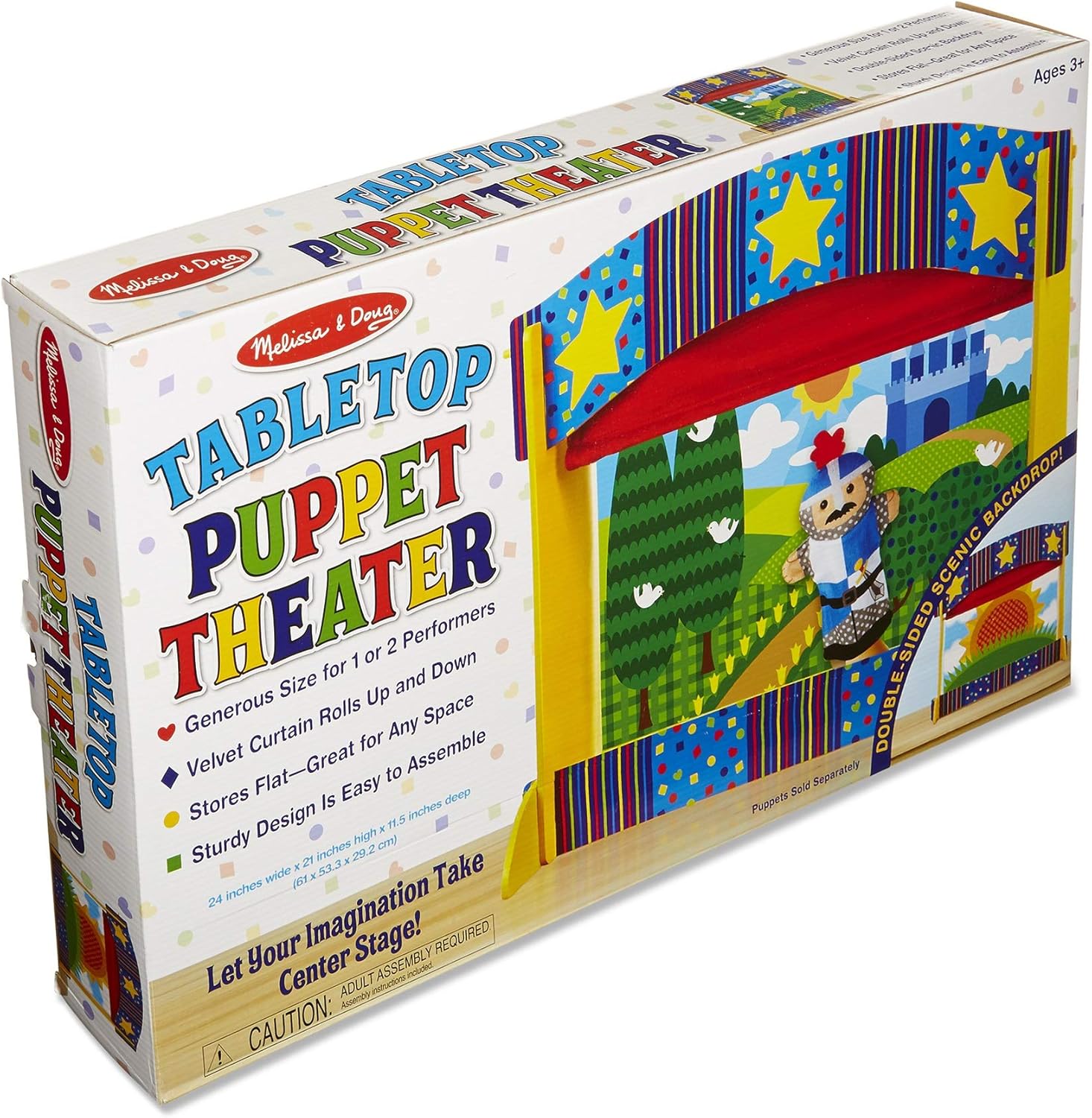 Melissa & Doug Tabletop Puppet Theater - Sturdy Wooden Construction