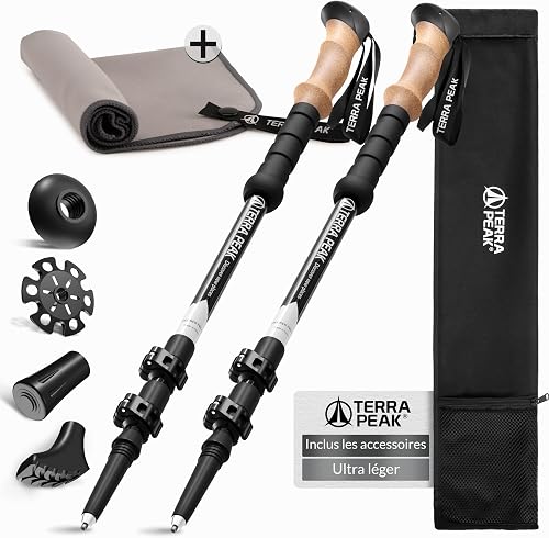Terra Peak Bâtons de Marche Télescopiques Pliables