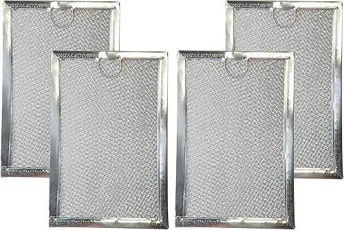 Miniatura 1 de Paquete de 4 filtros de grasa para microondas WB06X10309 5230w1a012b compatibles con GE WB06X10359 WB06X10654 LG 5230W1A012A 5230W1A012C Frigidaire