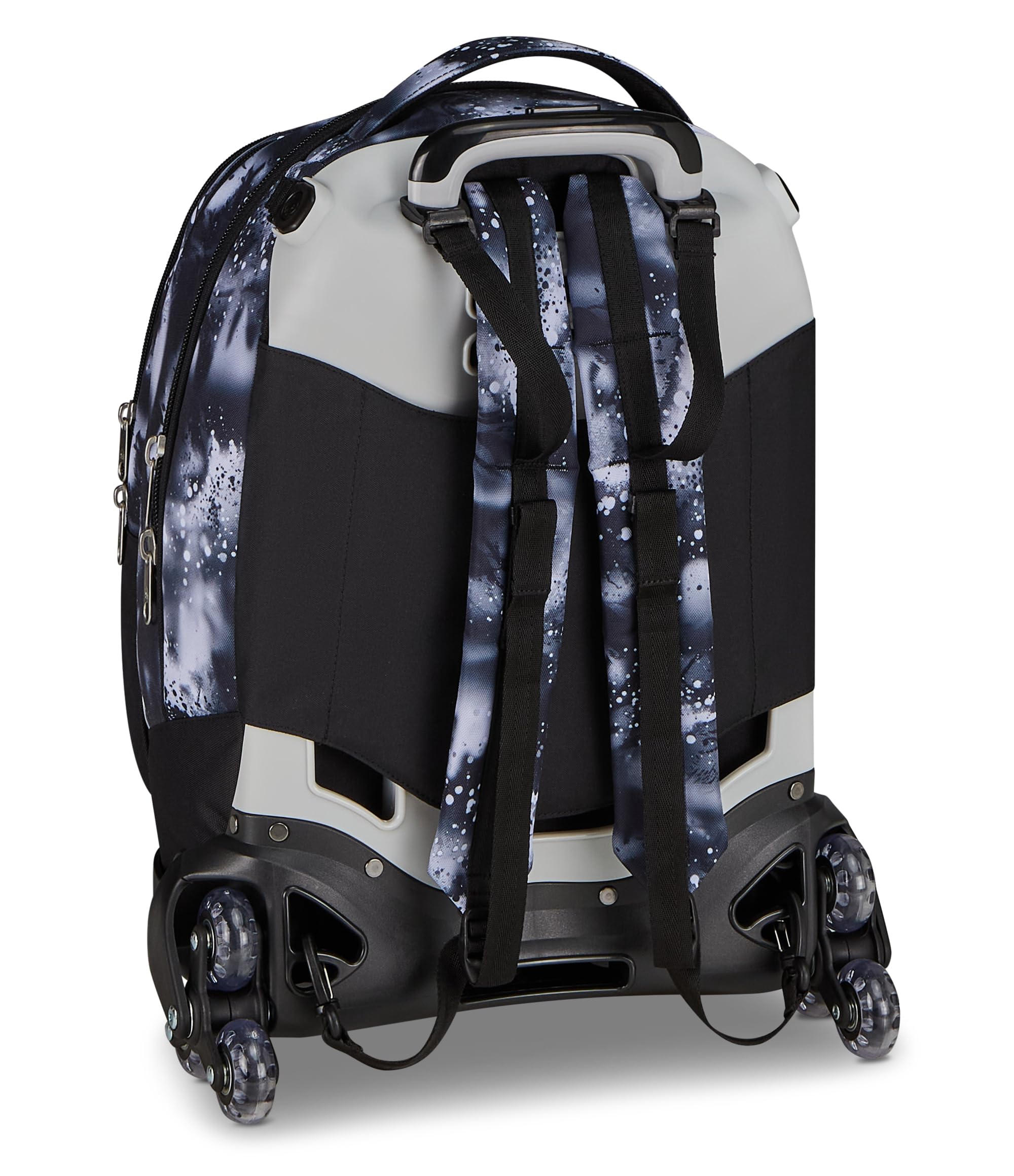 Seven Trolley Scuola Jack 8 Ruote Detach BUZZY NOTE GIRL, Nero, 43 L, Scomponibile, Zainetto staccabile, 4 in 1, Cross-over System, Tasche multifunzione, Scuola elementare e media, Bambina, Ragazza,