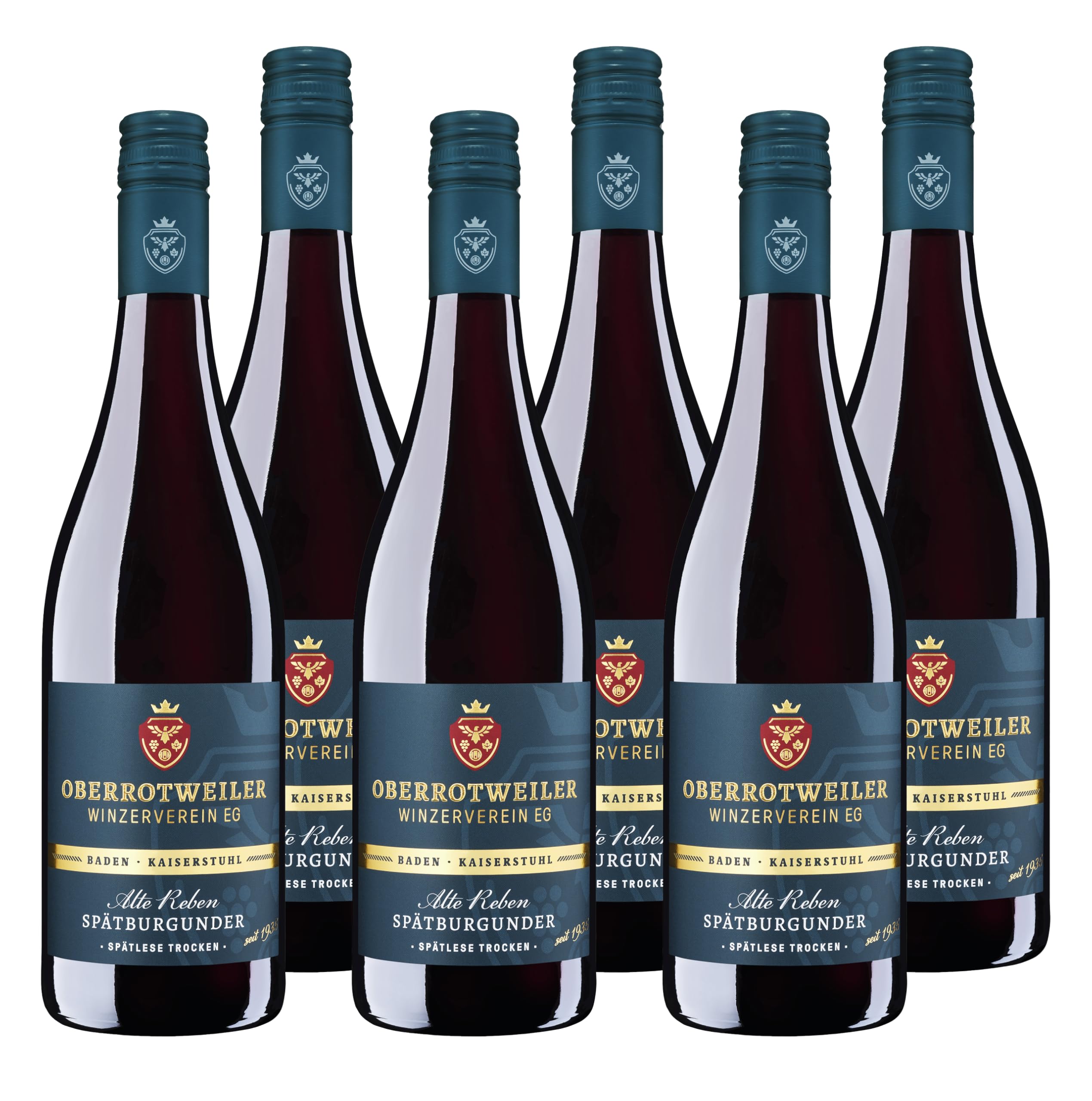 Oberrotweiler Spätburgunder Spätlese trocken ALTE REBEN – 90 Punkte Falstaff 2024 – Rotwein trocken kraftvoll & saftig mit Kirsche, Beerenfrüchten & würziger Note (6 x 0,75 l)