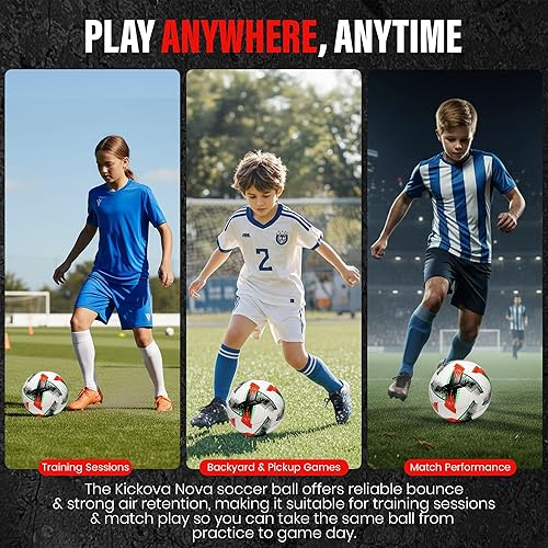 Miniatura 6 de Balón de fútbol profesional con unión térmica, tamaño 4 y 5, pelota de entrenamiento y partido sin costuras para jóvenes, niños y adultos, piel