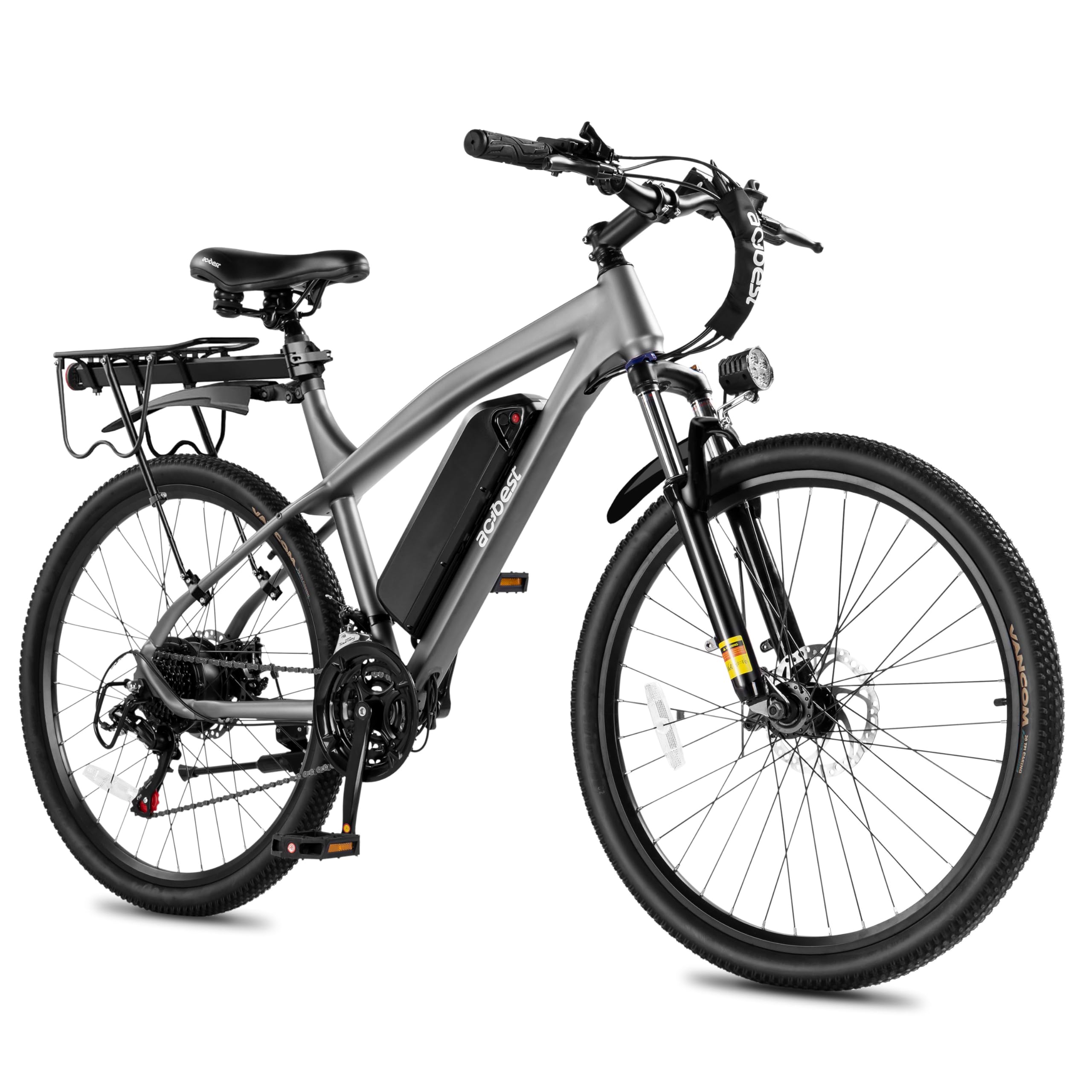 ACTBEST Race Electric Bike for Adults Ebike,Peak 750W Brushless Motor,Removable Battery,Commuting Electric Mountain Bike,Up to 22MPH 7-Speed Electric Bicycle with Fork Suspension,27OFR, standard