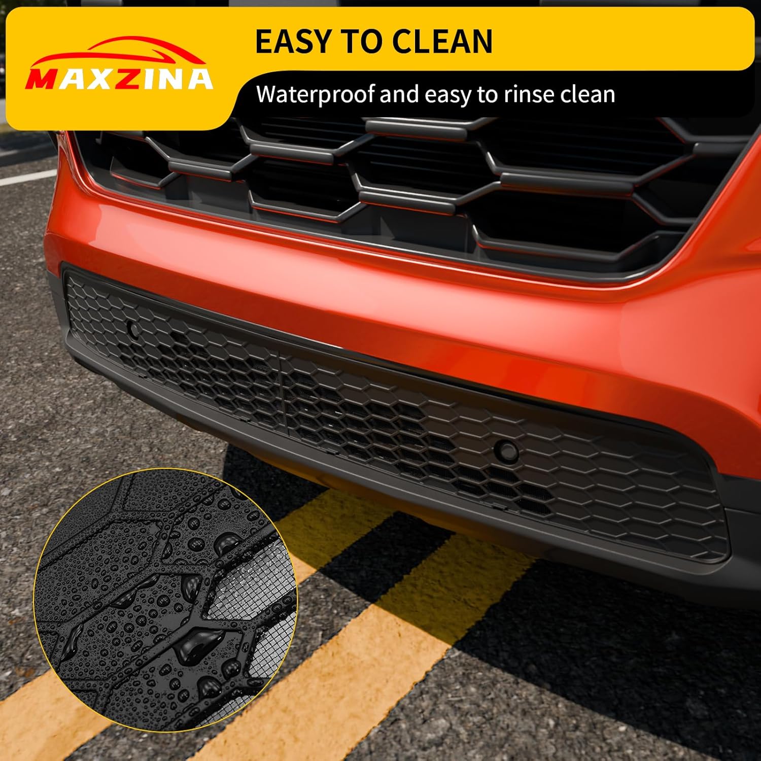 Front Bumper Mesh Cover Compatible with 2023-2025 Honda Pilot (Not for 2026) Front Grill Mesh Cover Lower Grille Guard Air Intake Grid Insert ABS Protection for 2024 Pilot Accessories