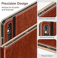 Vista 3 de DTTO Funda de cuero prémium con soporte para S-Pen para Samsung Galaxy Tab S9, versión 2023 [SM-X710/X716B/X718U], con soporte para S-Pen y apagado