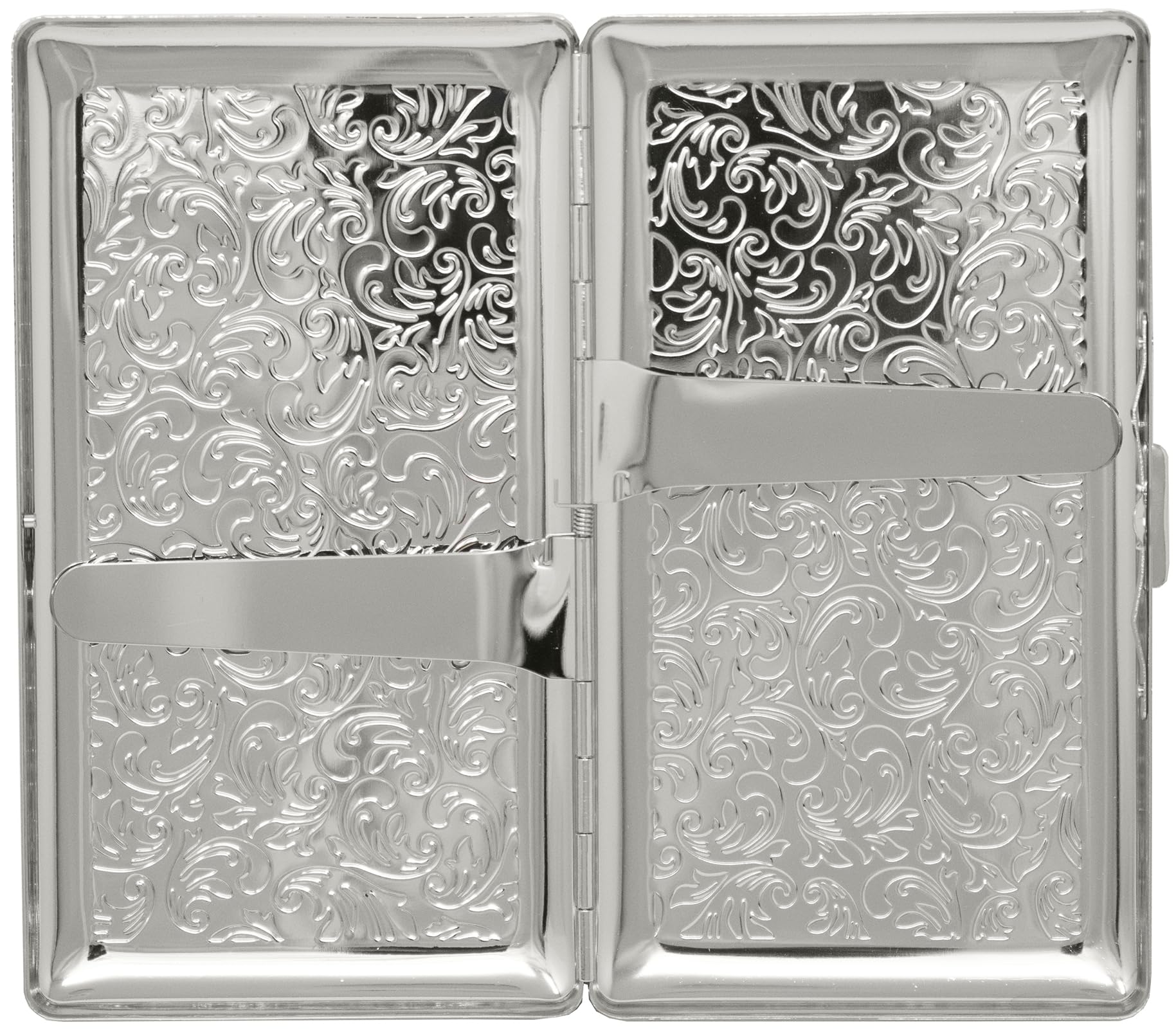 silver cigarette case amazon Amazon.com: Set of 2 Metal-Plated 120s Cigarette Case & Stash Box (Silver  Victorian Print) : Health & Household
