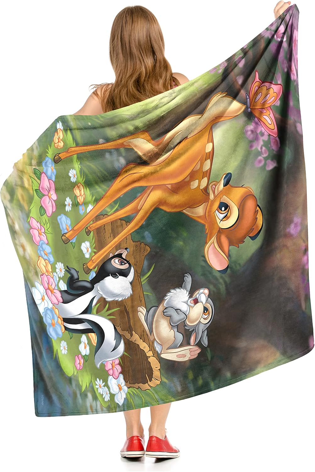 Northwest Disney Classics Silk Touch Throw Blanket, 50" x 60", Sweet Bambi Dear