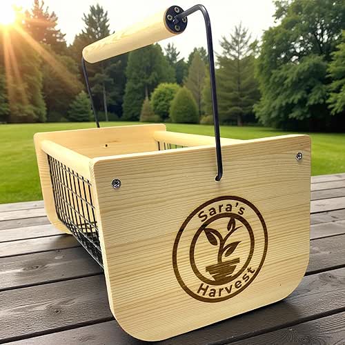 Persoanlzied Garden Harvest Basket Large Vegetable Hod for Gardeners with