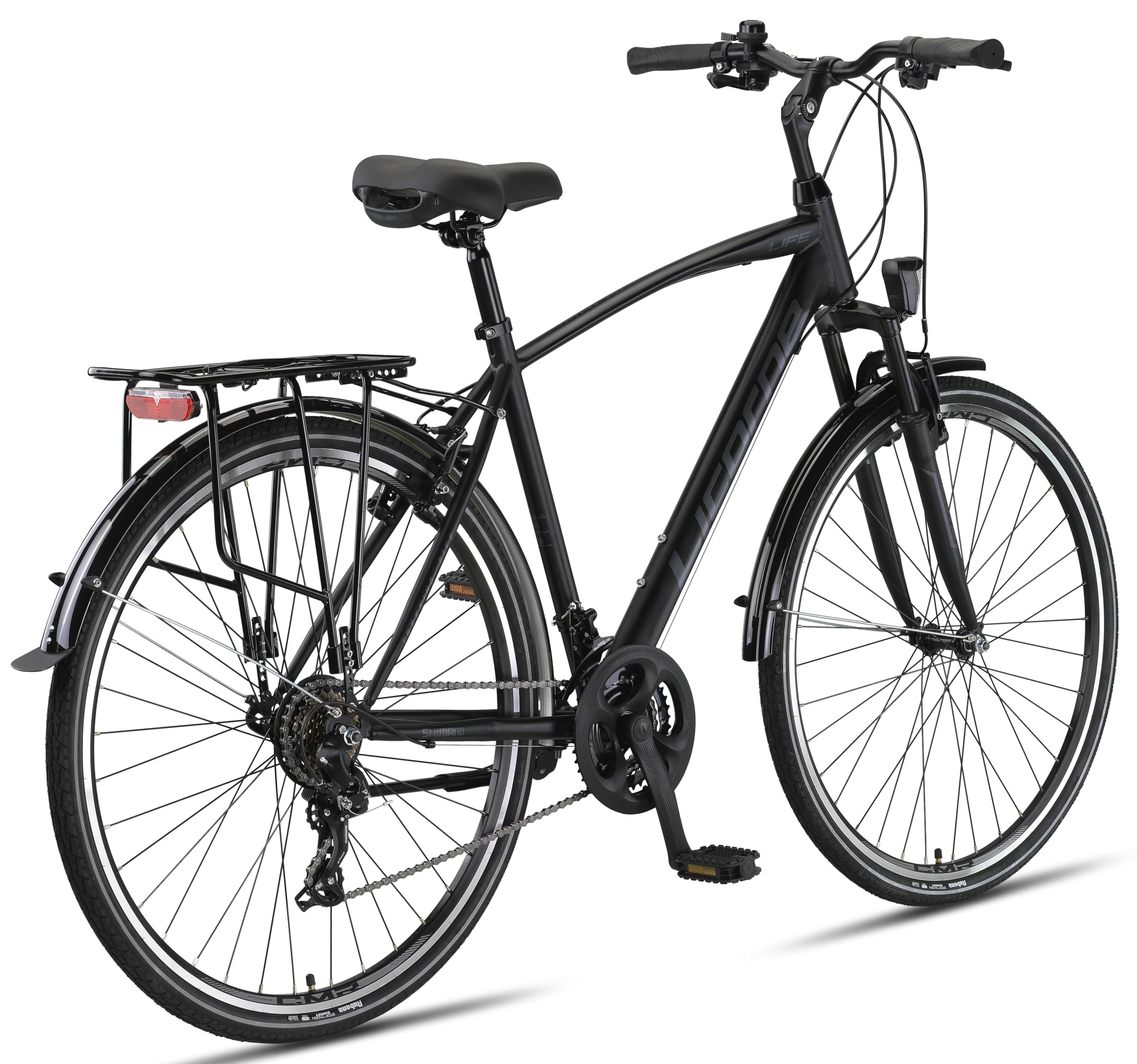 Licorne Bike Life M-V Vélo de randonnée, de qualité supérieure, 28 ’’, pour garçons, filles, femmes et hommes, avec dérailleur Shimano à 21 vitesses