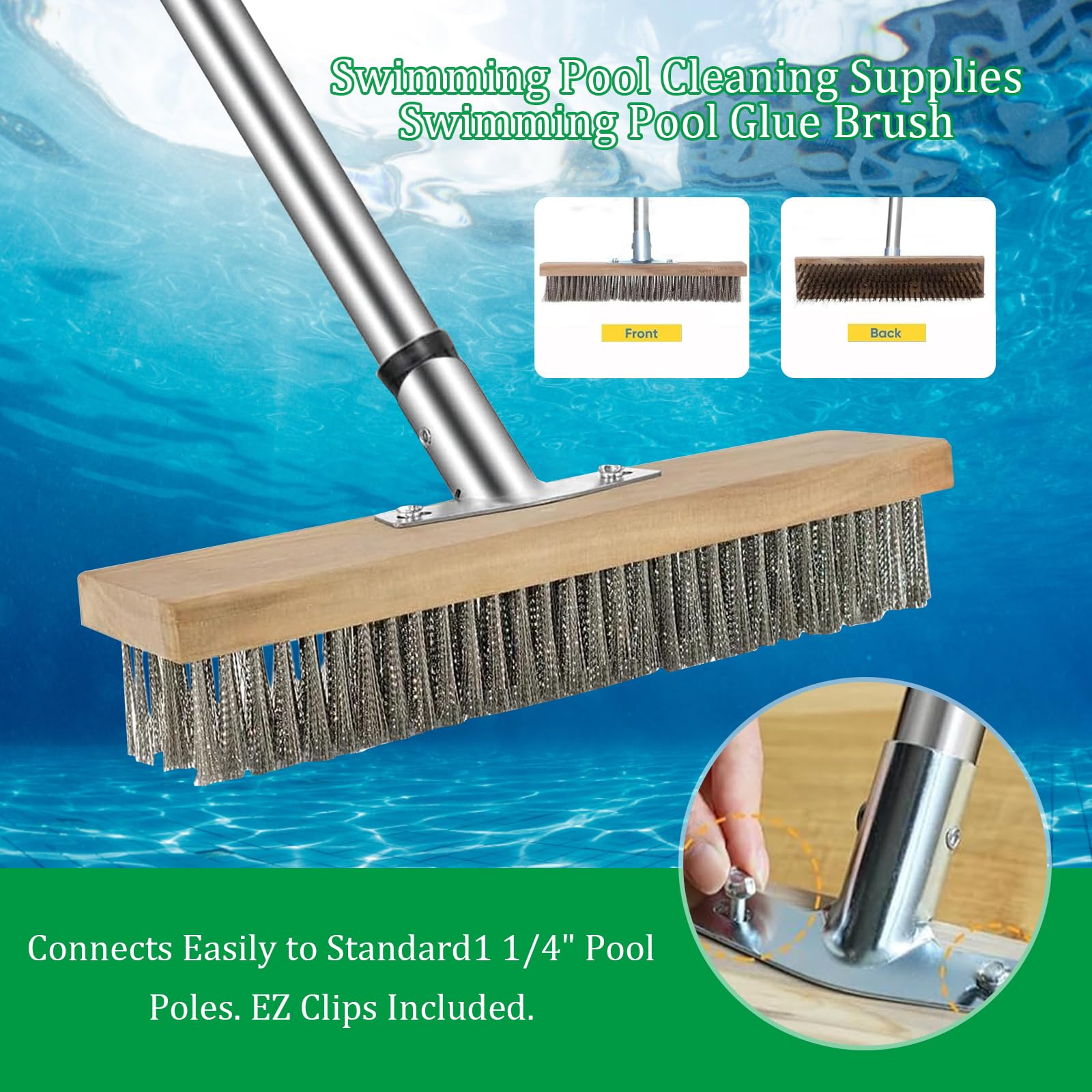 Balai Brosse Métallique Extérieur 30 Cm – Manche Rétractable, Robuste, Idéal Terrasse, Mauvaises Herbes & Taches Tenaces