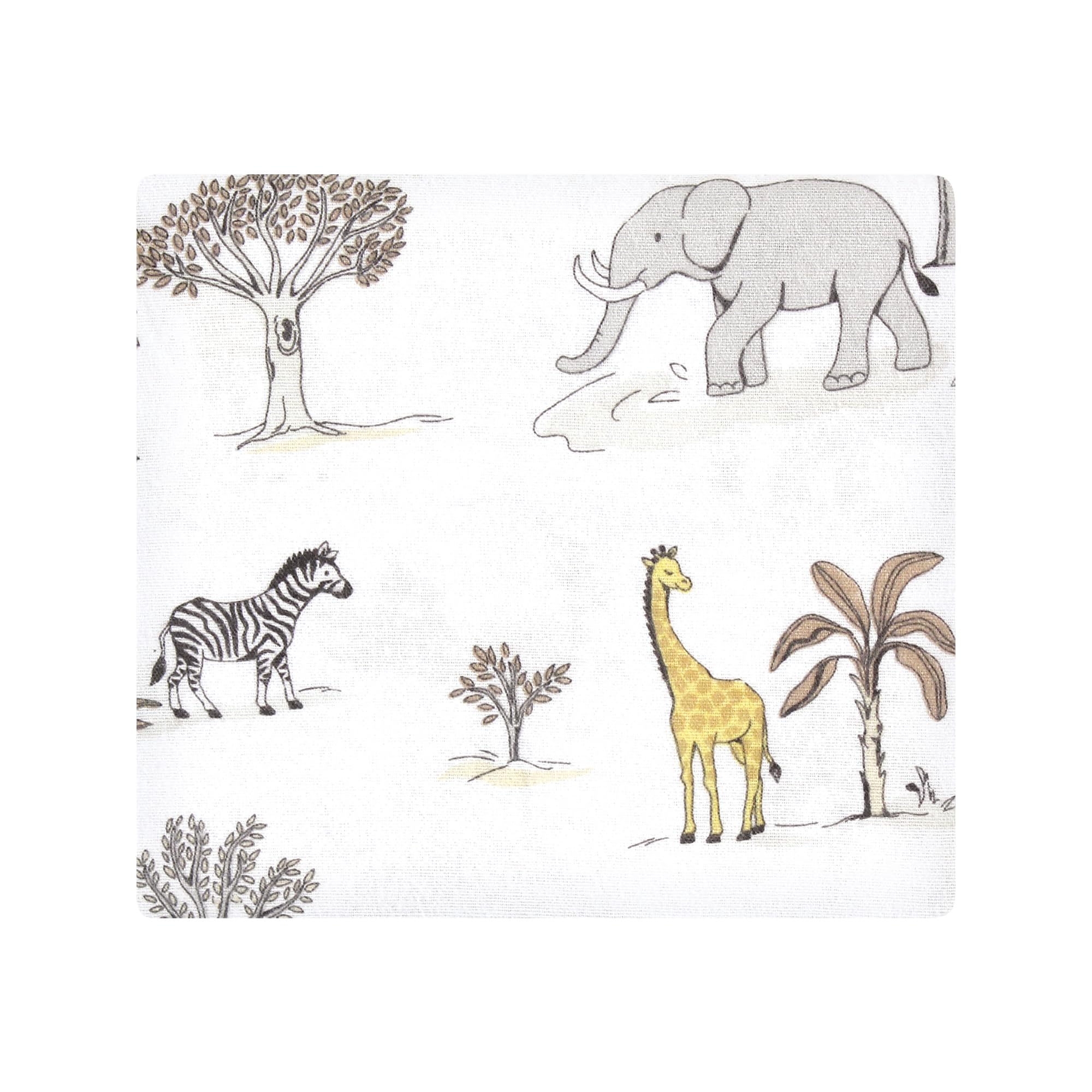 Hudson Baby Unisex Baby Cotton Flannel Receiving Blankets Bundle, Neutral Safari World, One Size