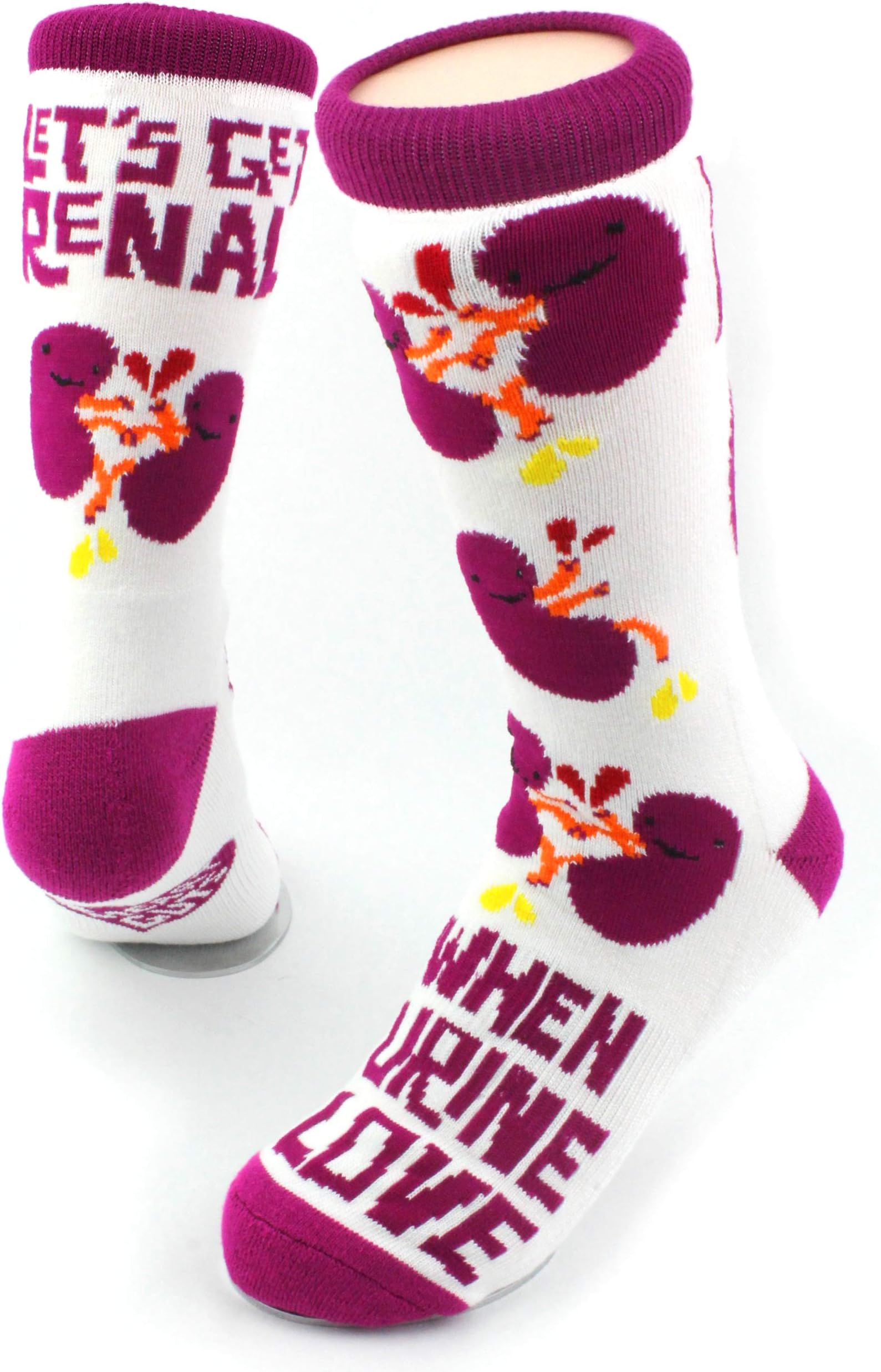 I Heart Guts Kidney Socks – When Urine Love + Let’s Get Renal – Funny Kidney Disease Gift, Dialysis Support, Transplant Recovery, CKD Awareness, Renal Health, Get Well Present for Patients & Friends