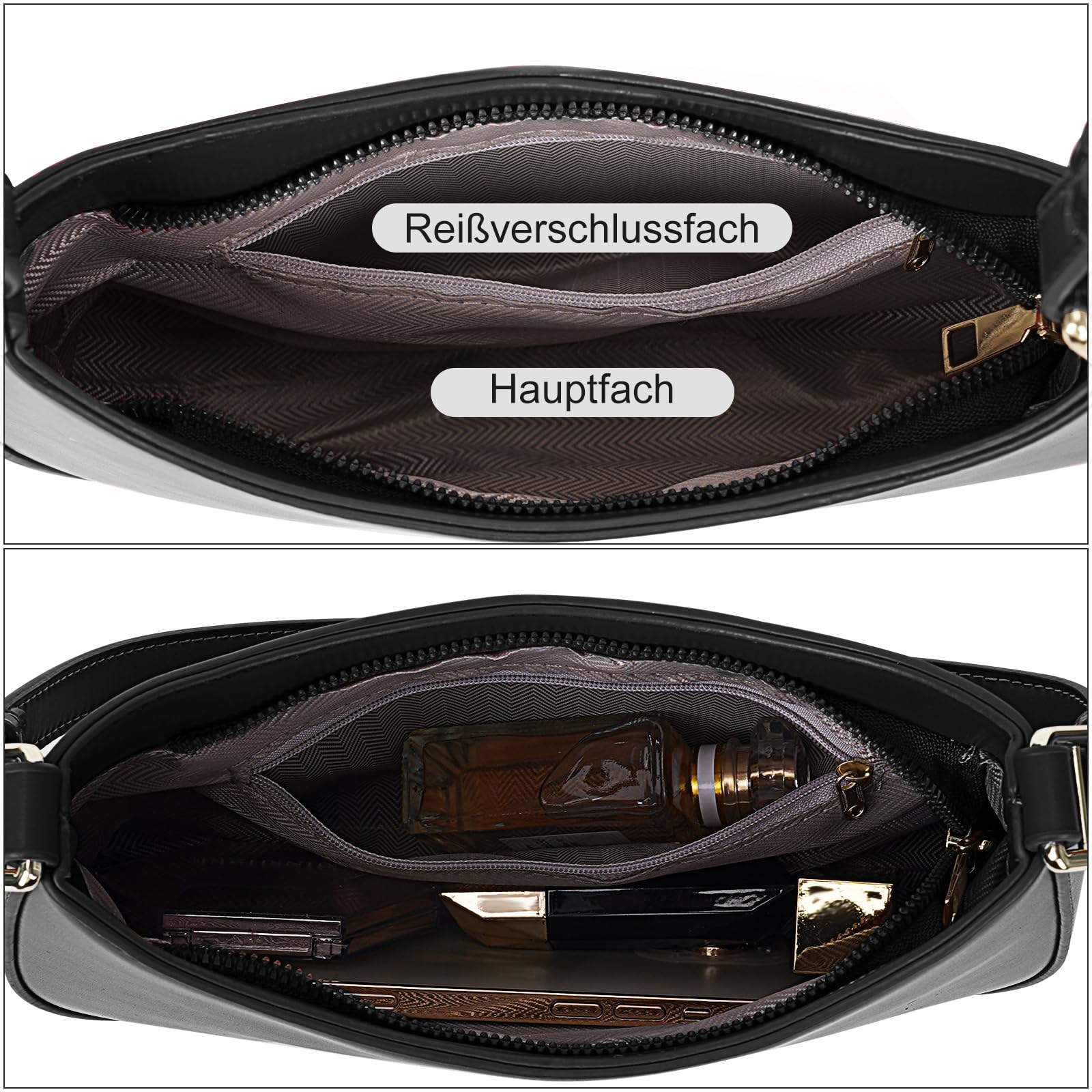 TIAASTAP Handtasche Damen klein Hobo Bag Elegant Umhängetasche Y2K Shoulder Bag for Women PU Leder Schultertasche Damen Klein Handtaschen mit Reißverschluss Coole Sachen für Teenager Mädchen