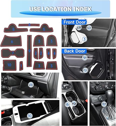Miniatura 10 de SXCY Almohadilla de ranura para puerta de Chevy Trax 2024 para Chevy Trax 2024, alfombrilla antideslizante para ranura de puerta Trax 2024,