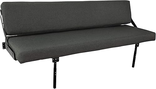 RecPro - Sofá de pared de 80 pulgadas con patas ajustables en tela Sofá cama RV Muebles RV Cama RV Cama Gaucho Cama plegable sobre soporte de
