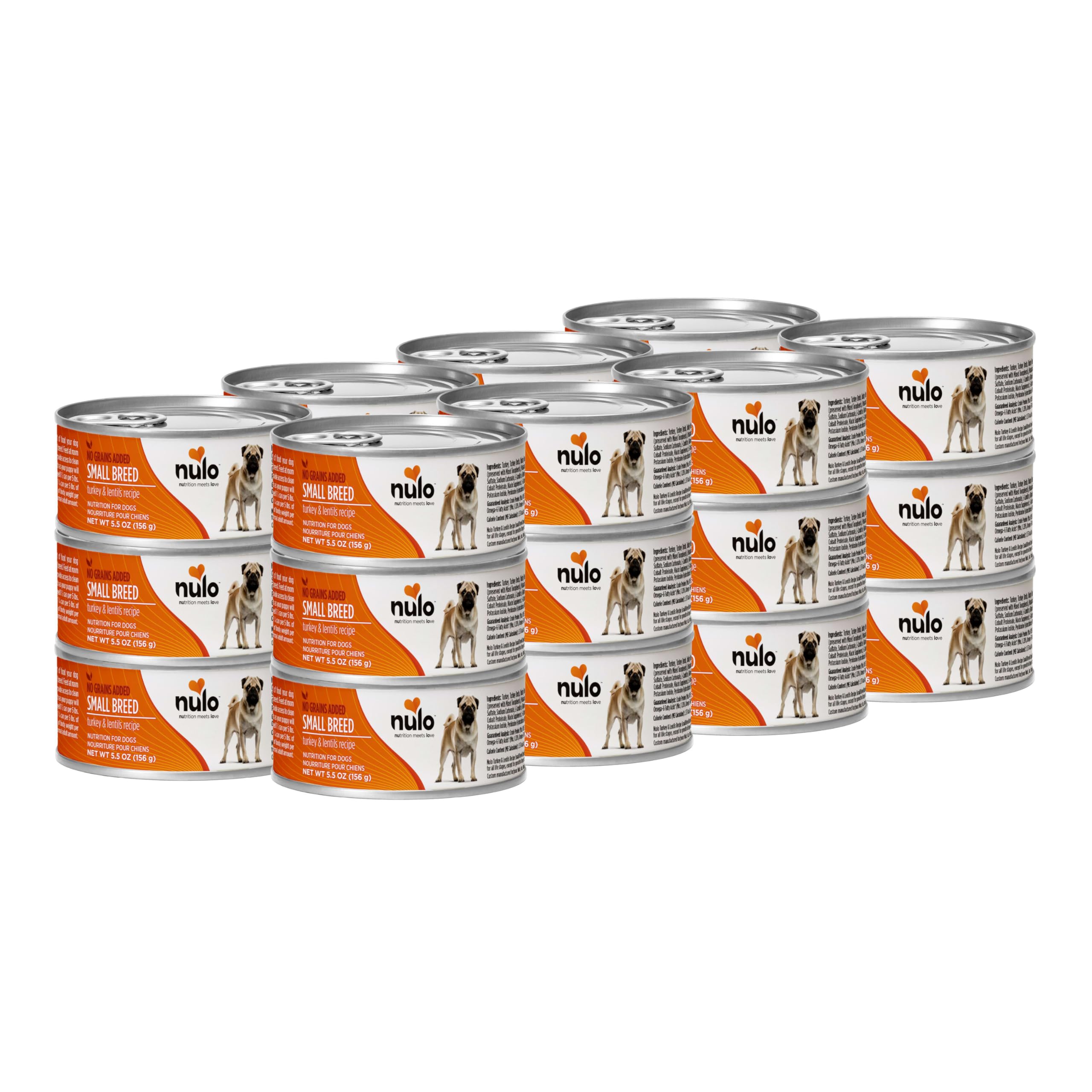 Nulo Small Breed Grain-Free Turkey & Lentils Recipe Adult Wet Canned Dog Food 5.5 Ounce, 24 Cans