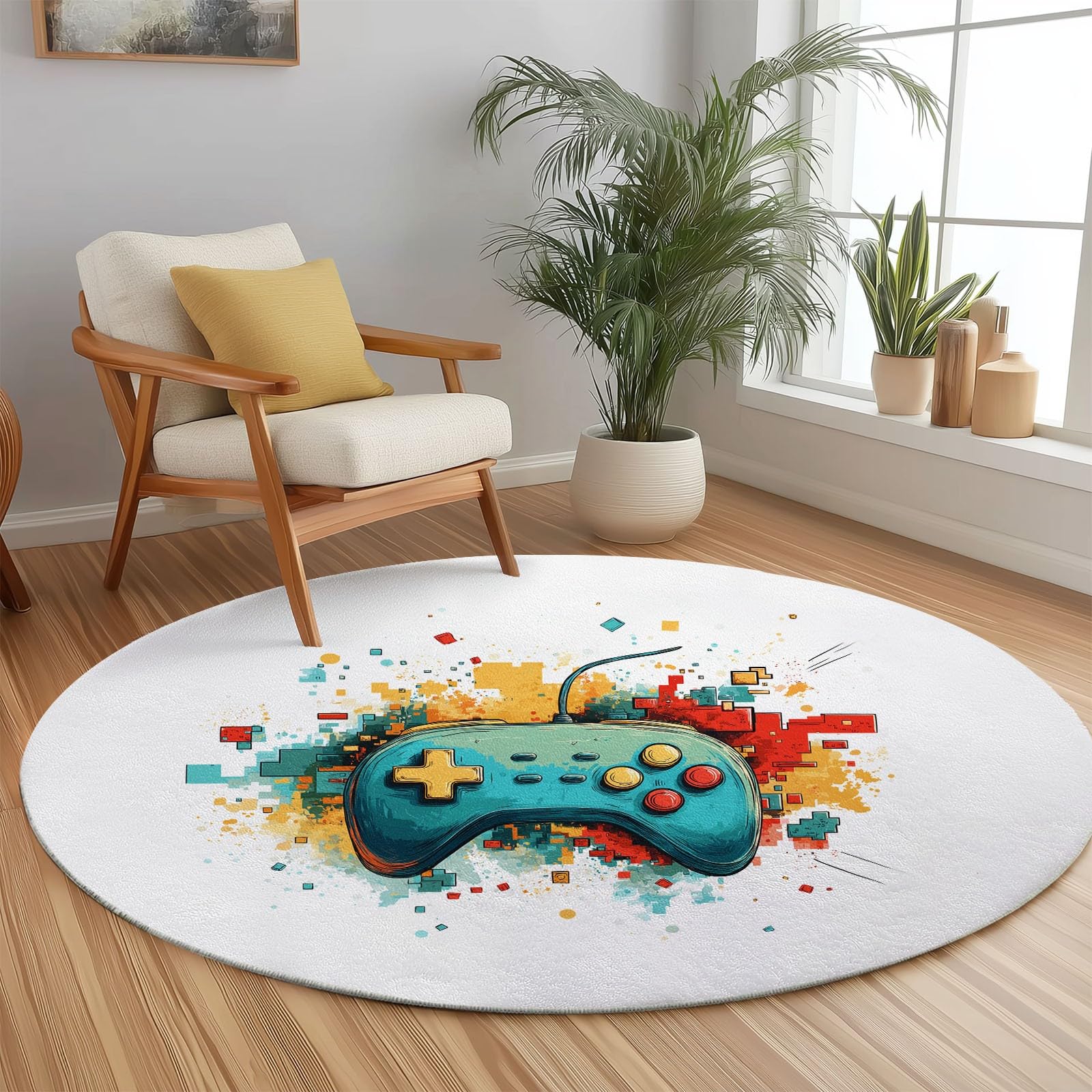Tapis pour chambre à coucher enfants manette de jeu pour sol doux et chaud