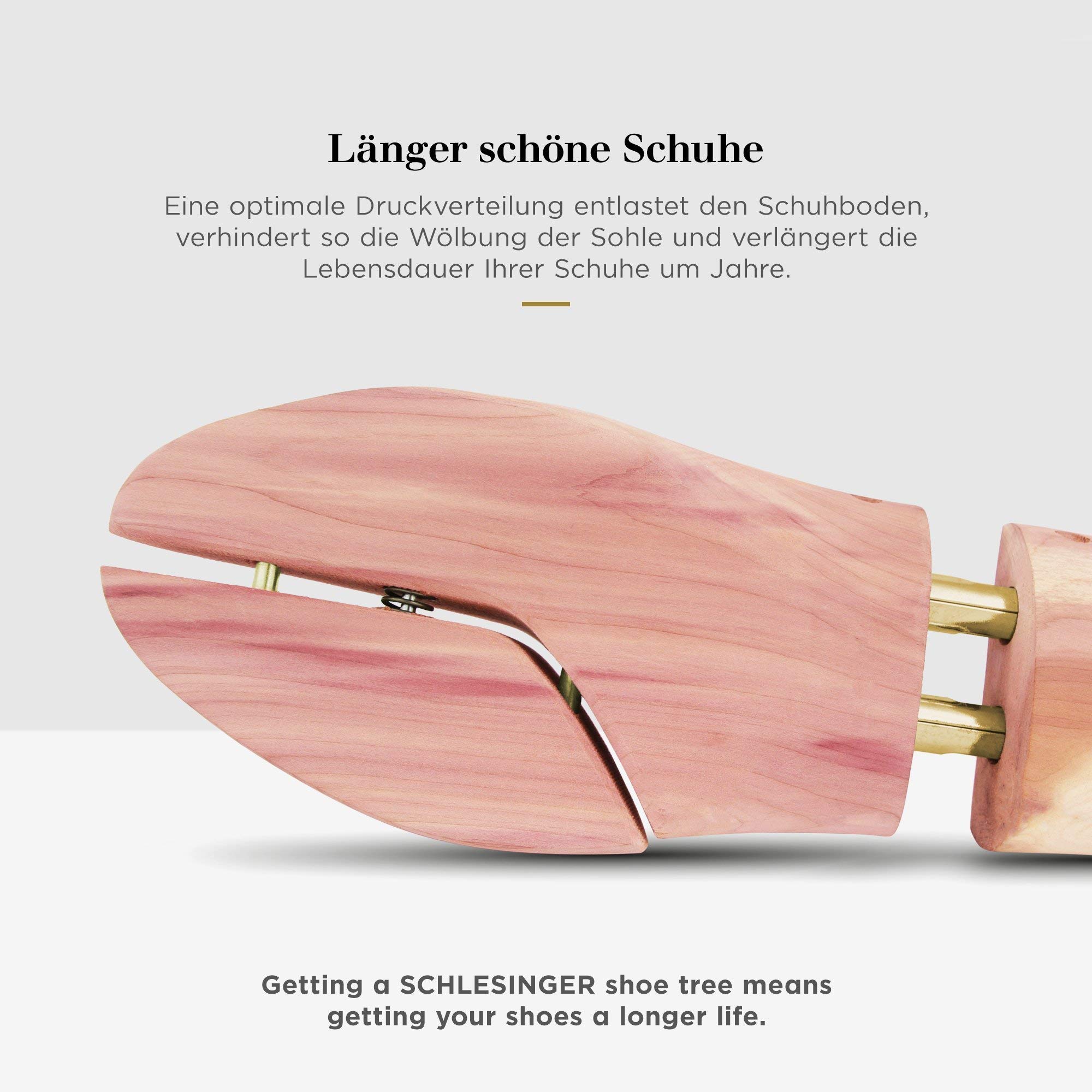 Schlesinger – 4 Paar Premium Herren Schuhspanner aus edlem Zedernholz für eine optimale Schuhpflege. Modell Kaiser. Größe 35 – 52 in Silber oder Gold.…