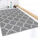 Loofah Shower Mat, Non Slip Soft Textured Bath Mat with Drain, Phthalate Free Quick Drying Tub Mat Loofah Massage Mat for Bathroom (White, 40x60 cm)