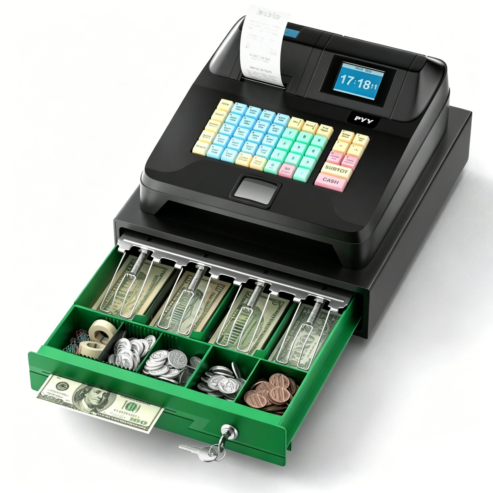 PYY Cash Register for Small Business | Digital Dual Screens