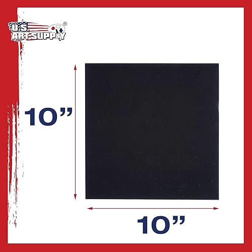 Vista 31 de US Art Supply - Paneles de lienzo negros de 6 x 6 pulgadas, calidad de artista profesional, sin ácidos, paquete de 6