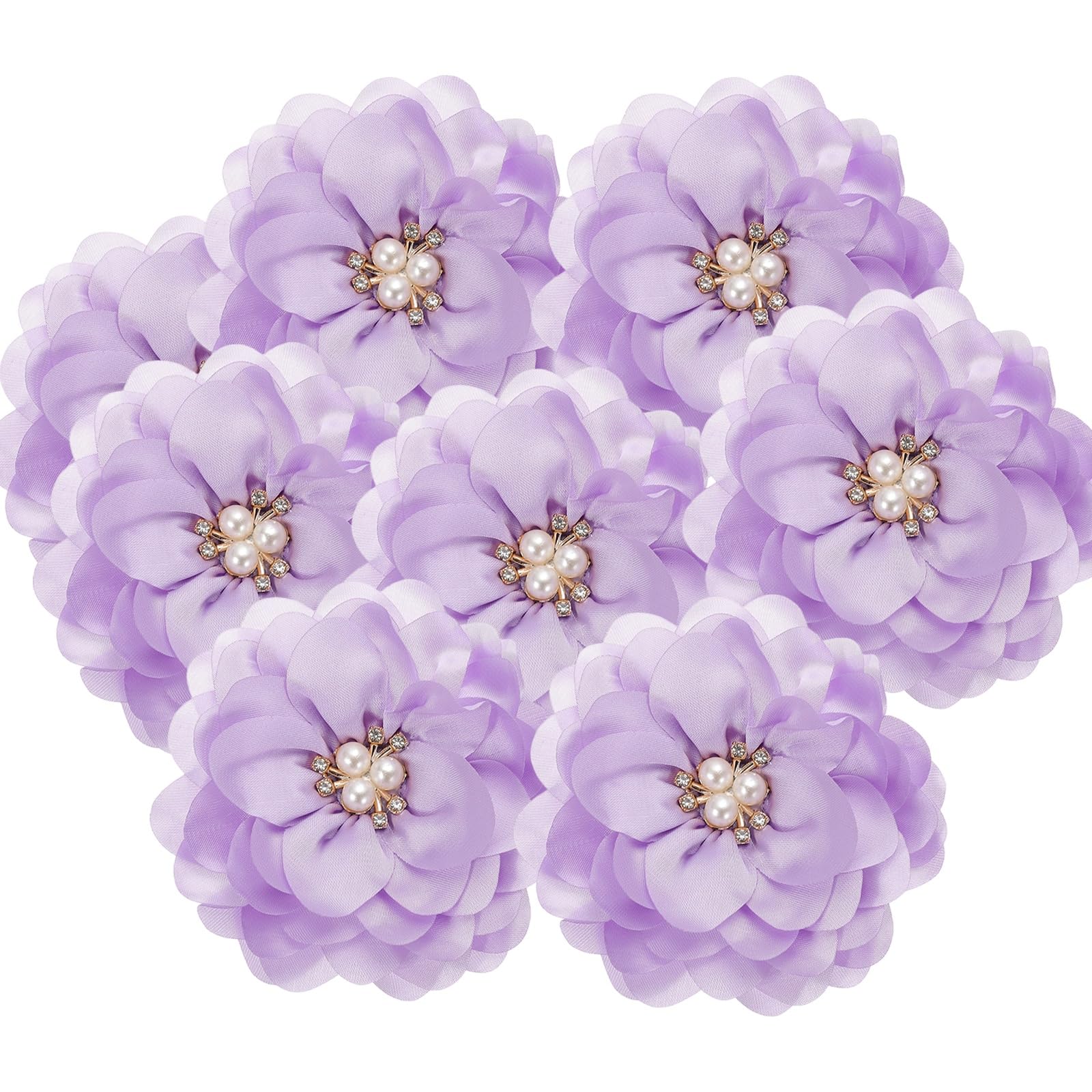 Fleurs en mousseline strass pour customiser un bandeau mariage et robe de soirée DIY