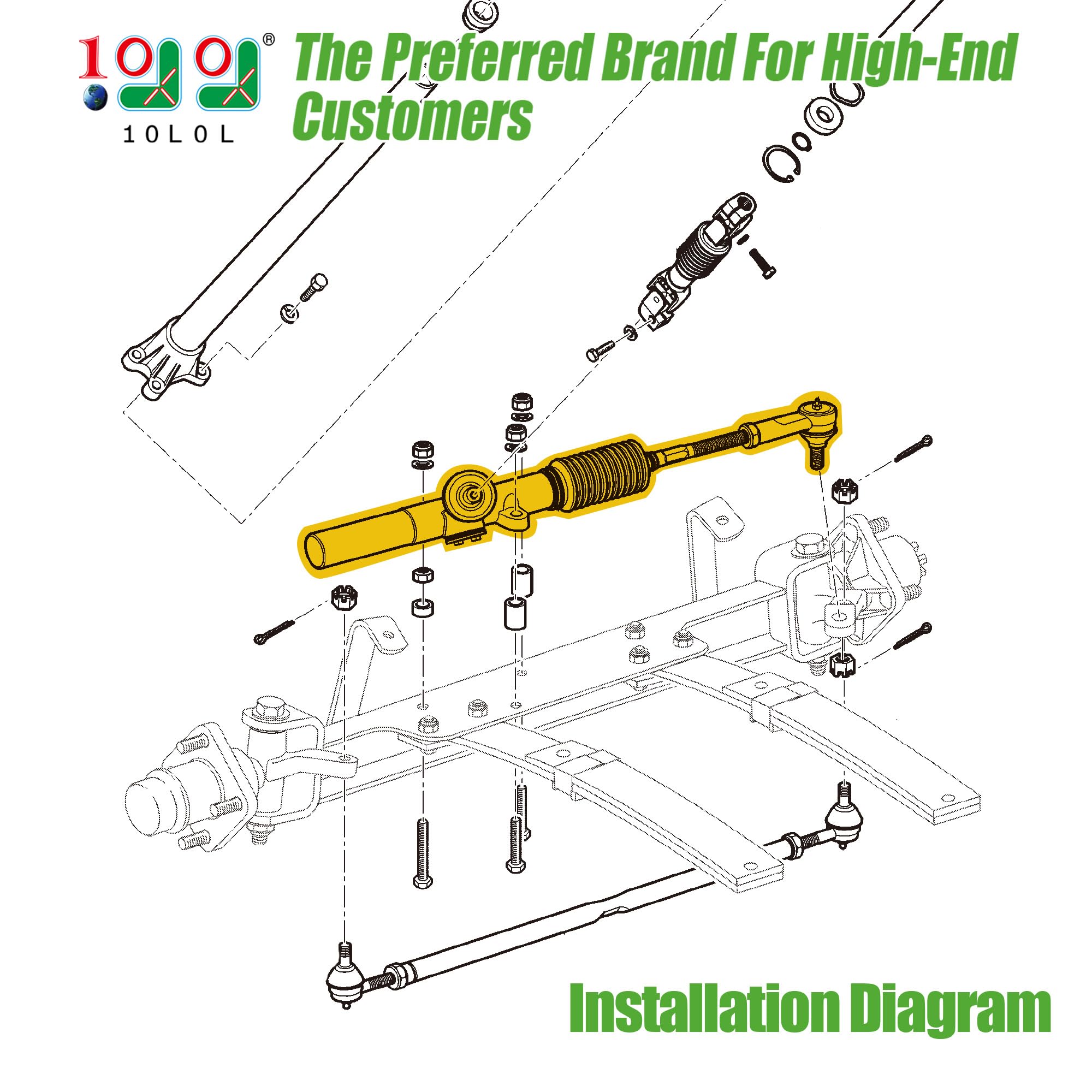 10L0L Golf Cart Steering Box Assembly Fits EZGO TXT (2001-up) 70602G01 70964G01 Some of The Earlier 2001,2002 ETC.