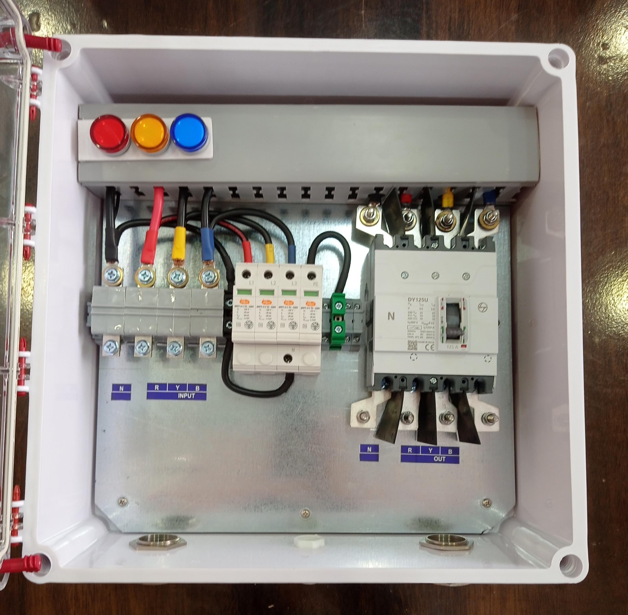 Kenbrook Solar ACDB Three Phase Inbuilt AC MCB 125A, AC SPD 320V & Indicator 35kW to 50kW (3Ph 125A IND)-image-45