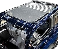 Vista 2 de Parasol de 2 puertas para Ford Bronco, cubierta superior de bikini de malla, cubierta superior de Bimini para accesorios Ford Bronco 2021 2022 2023