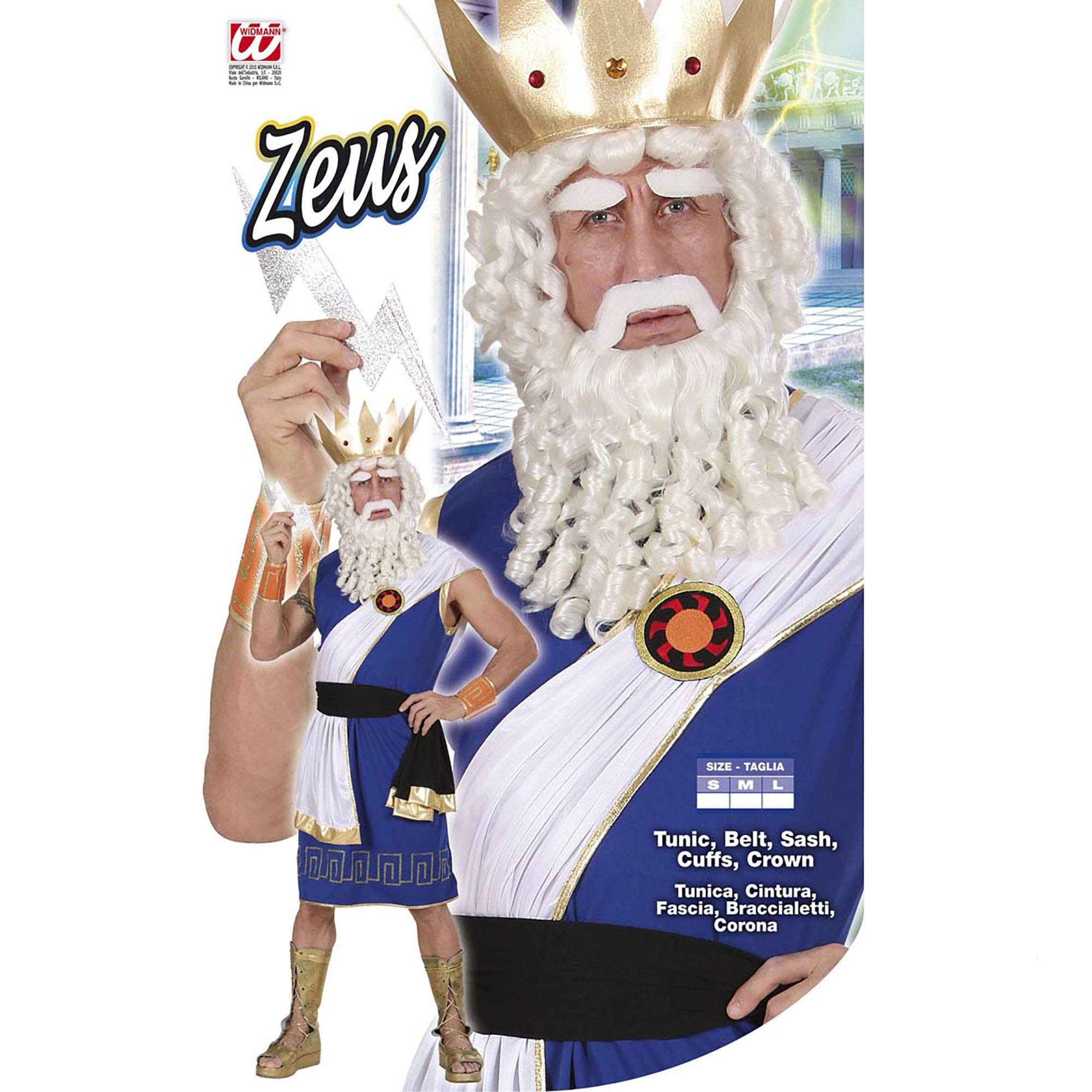 Zeus Costume Small for Toga Party Rome Sparticus Fancy Dress - Image 2
