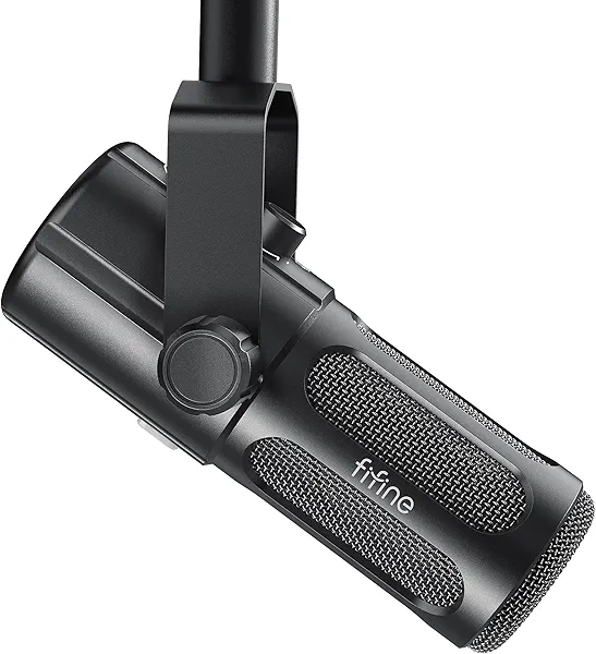 FIFINE Podcast Microphone, USB/XLR Vocal Dynamic Microphone for Recording, Broadcast, Streaming, Studio PC Mic with Frequency Respond Adjustment, Mute Button, Headphone Monitoring-AmpliTank TANK6
