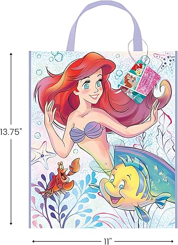 Miniatura 2 de Unique Disney - Bolsa de mano de La Sirenita (13.0 in x 10.6 in), diseño multicolor vibrante, perfecta para niños y fanáticos de la aventura en
