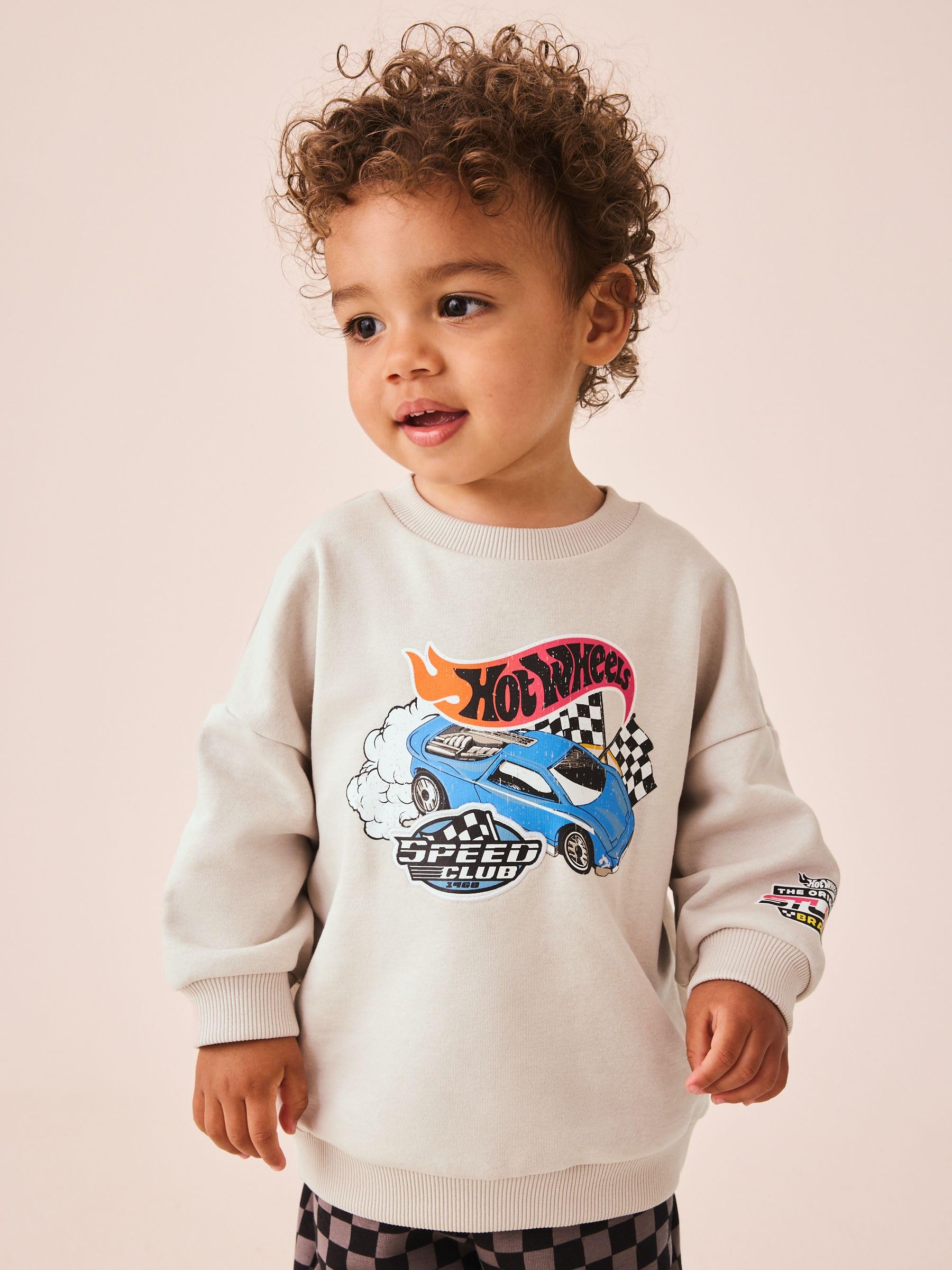 NEXT Młodsze chłopcy Bluza pod szyję i spodnie dresowe Hot Wheels