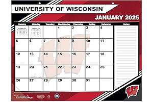 TURNER SPORTS Wisconsin Badgers 2025 Desk Calendar